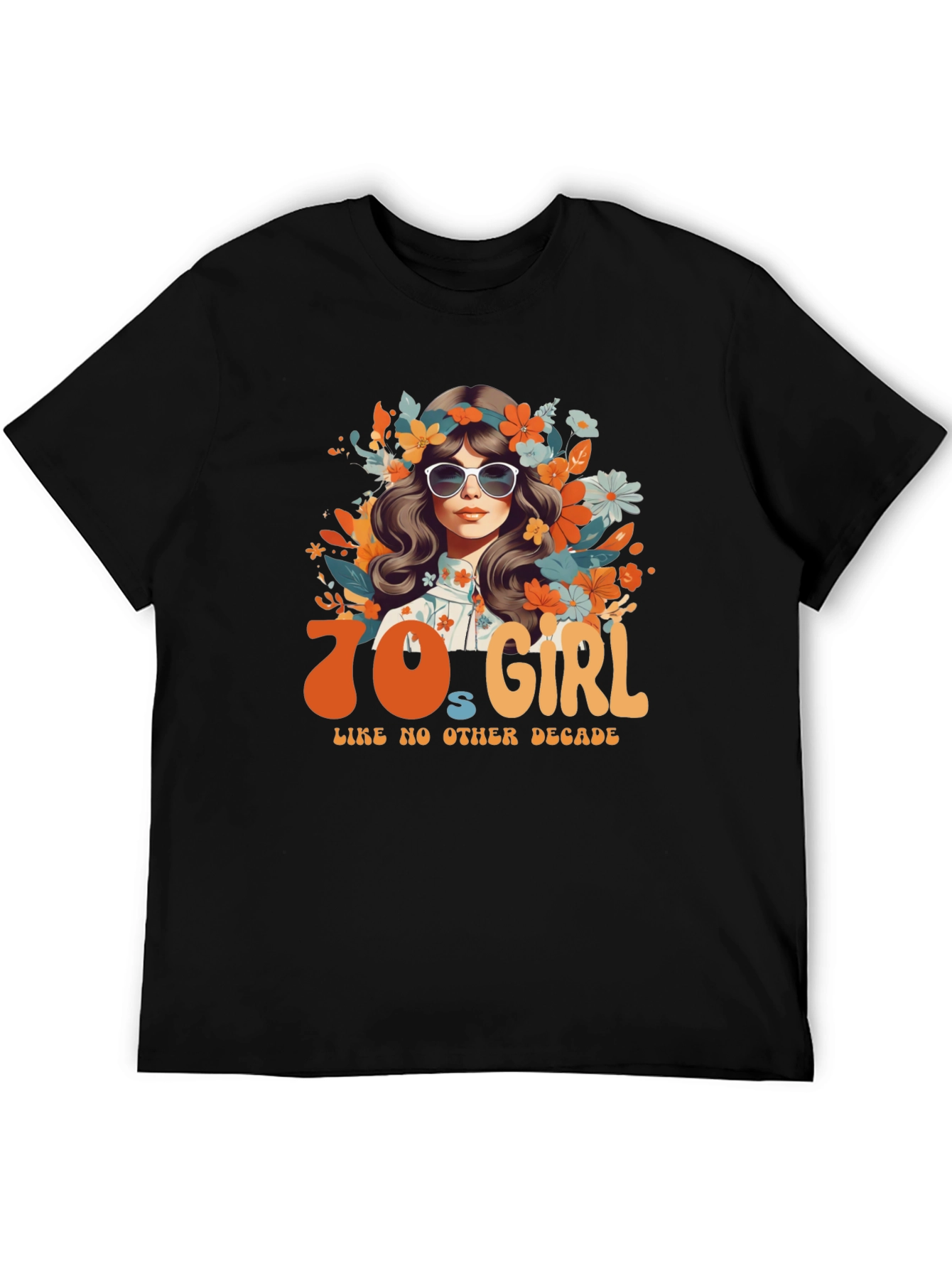 70s Girl Graphic Tee - Retro Style