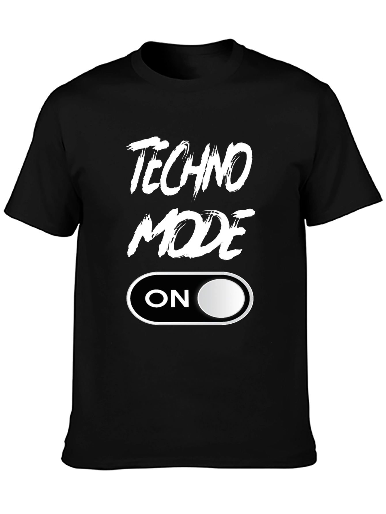 Techno Mode ON Black T-Shirt