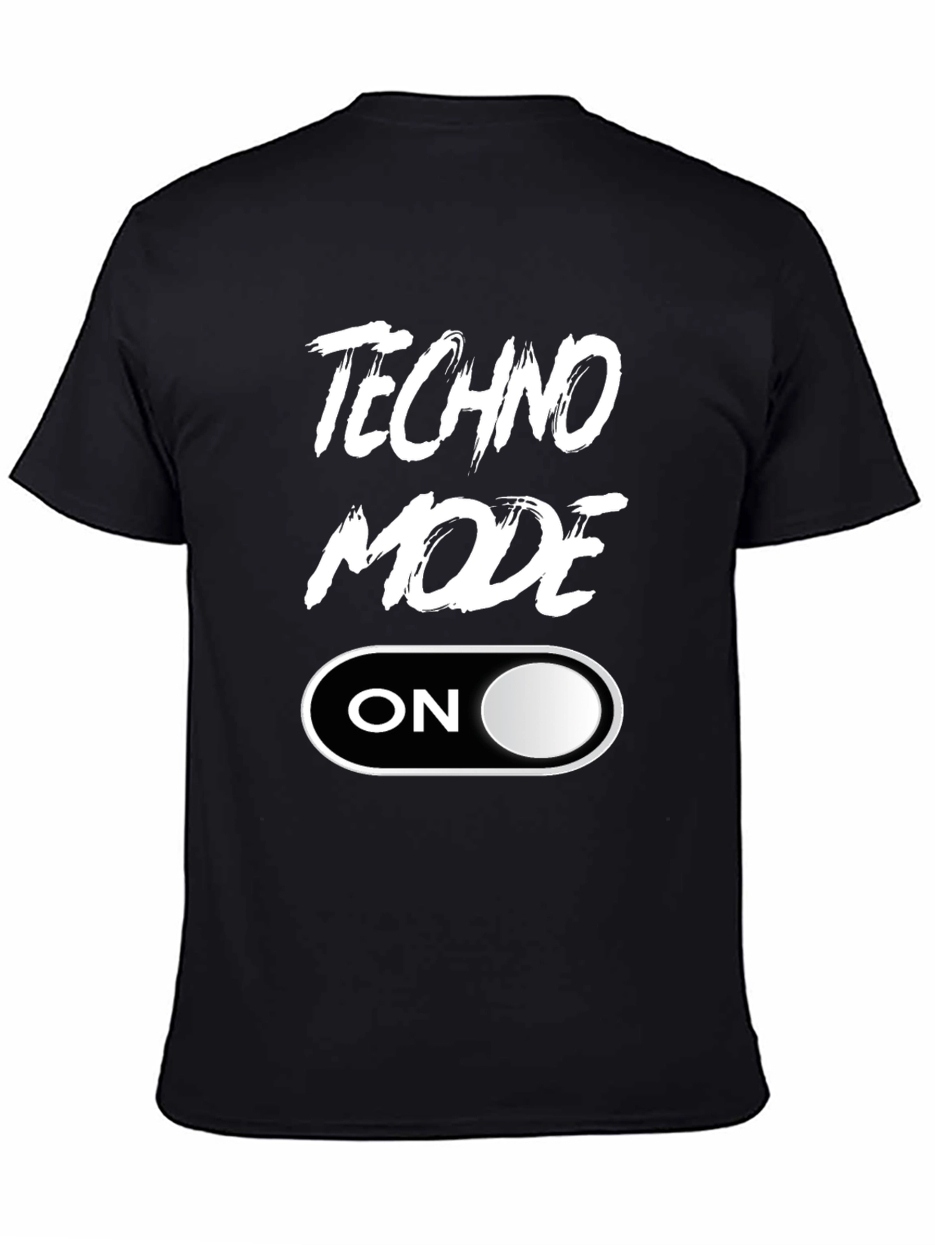 Techno Mode ON Black T-Shirt