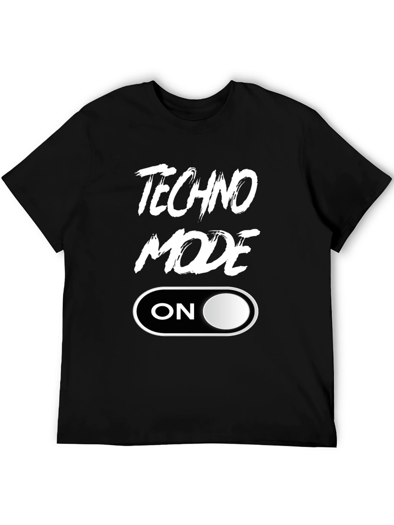 Techno Mode ON Black T-Shirt