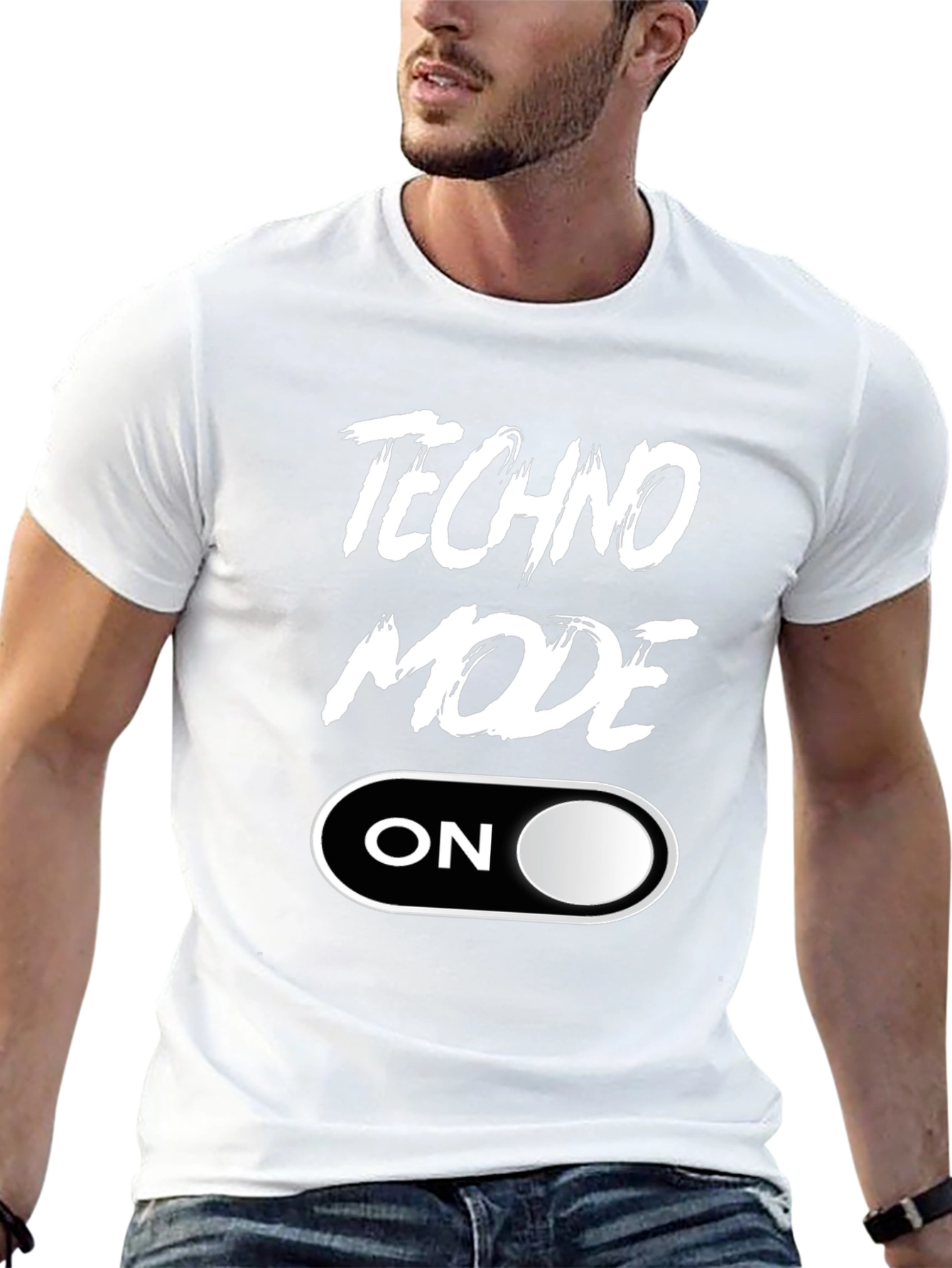 Techno Mode ON Black T-Shirt