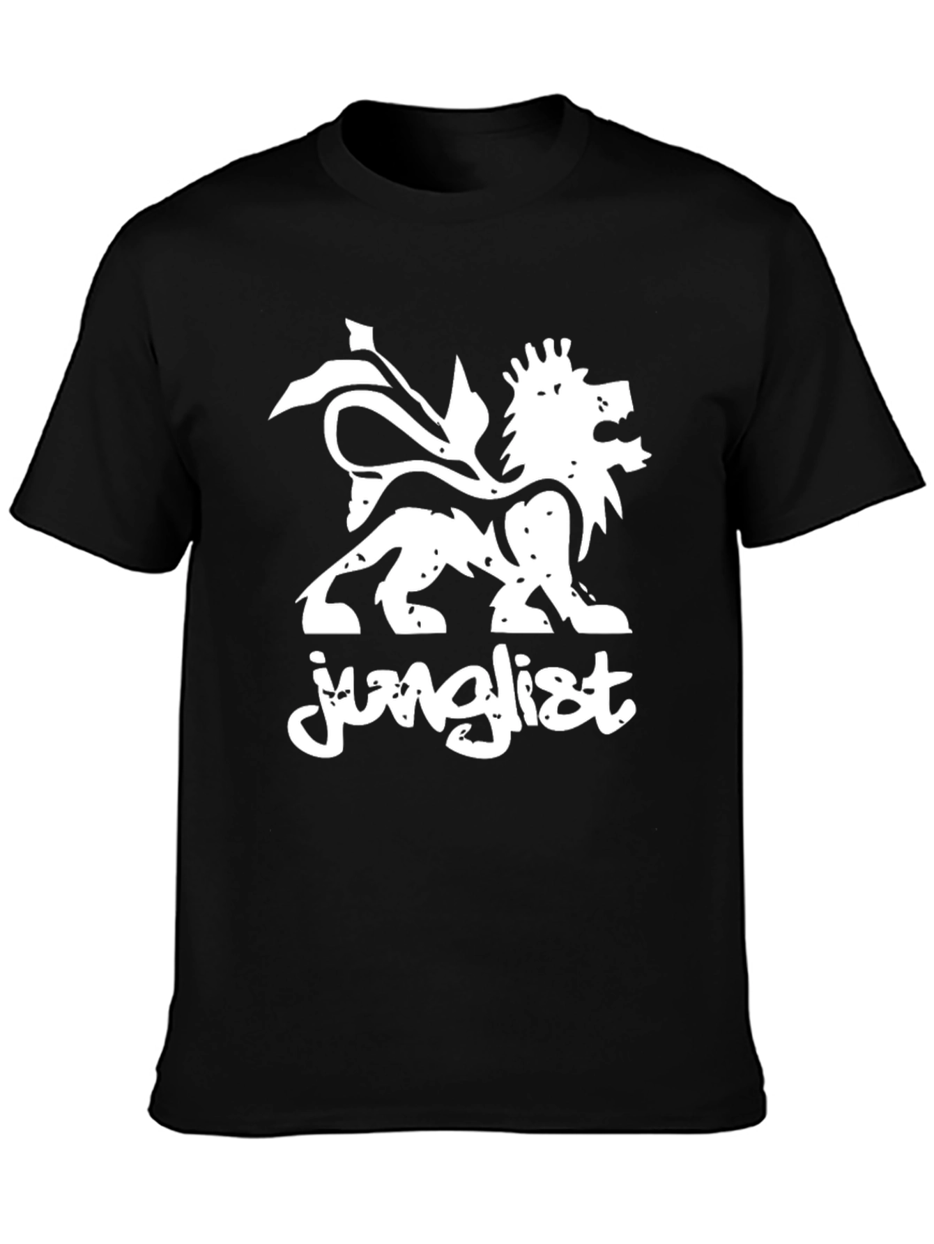 Junglist Lion Graphic Black T-Shirt