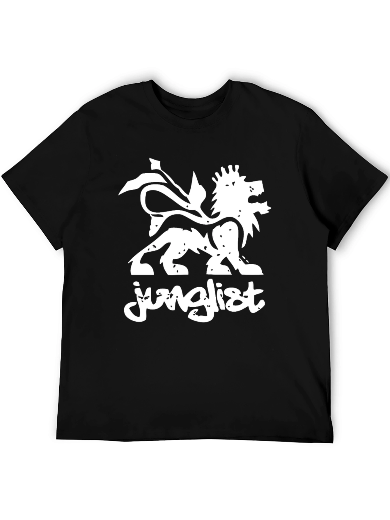 Junglist Lion Graphic Black T-Shirt