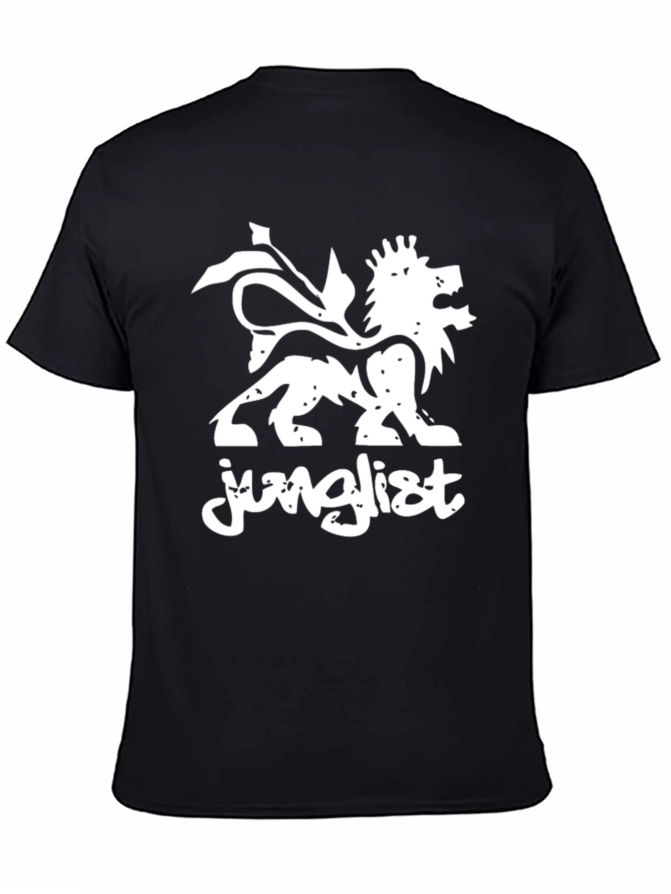 Junglist Lion Graphic Black T-Shirt