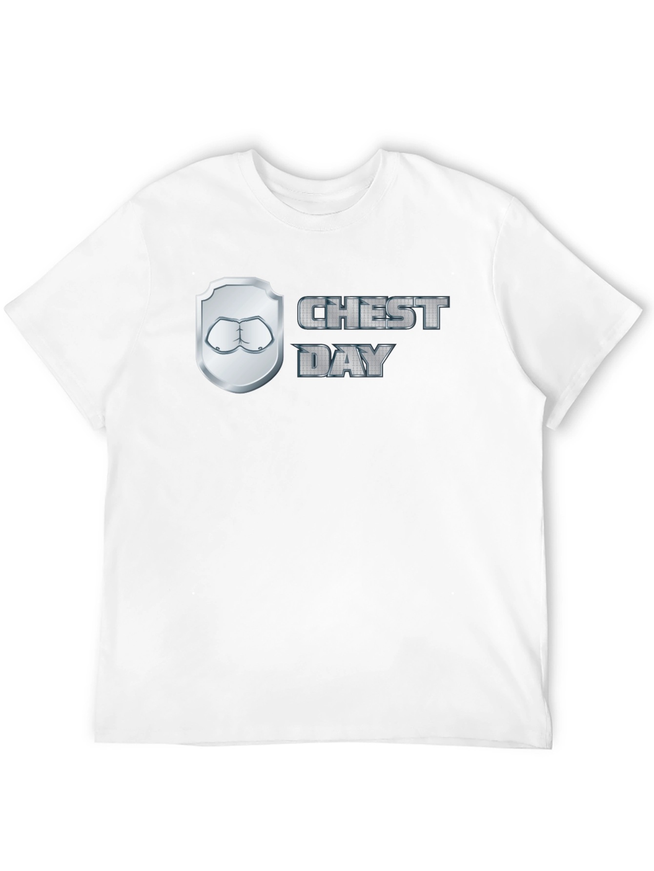 Chest Day Black Graphic T-Shirt Gym Humor Tee