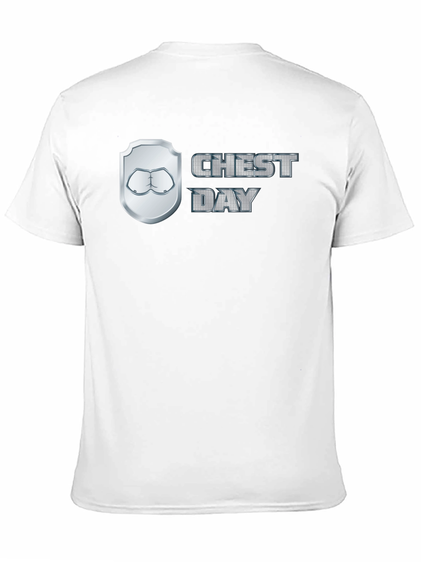 Chest Day Black Graphic T-Shirt Gym Humor Tee