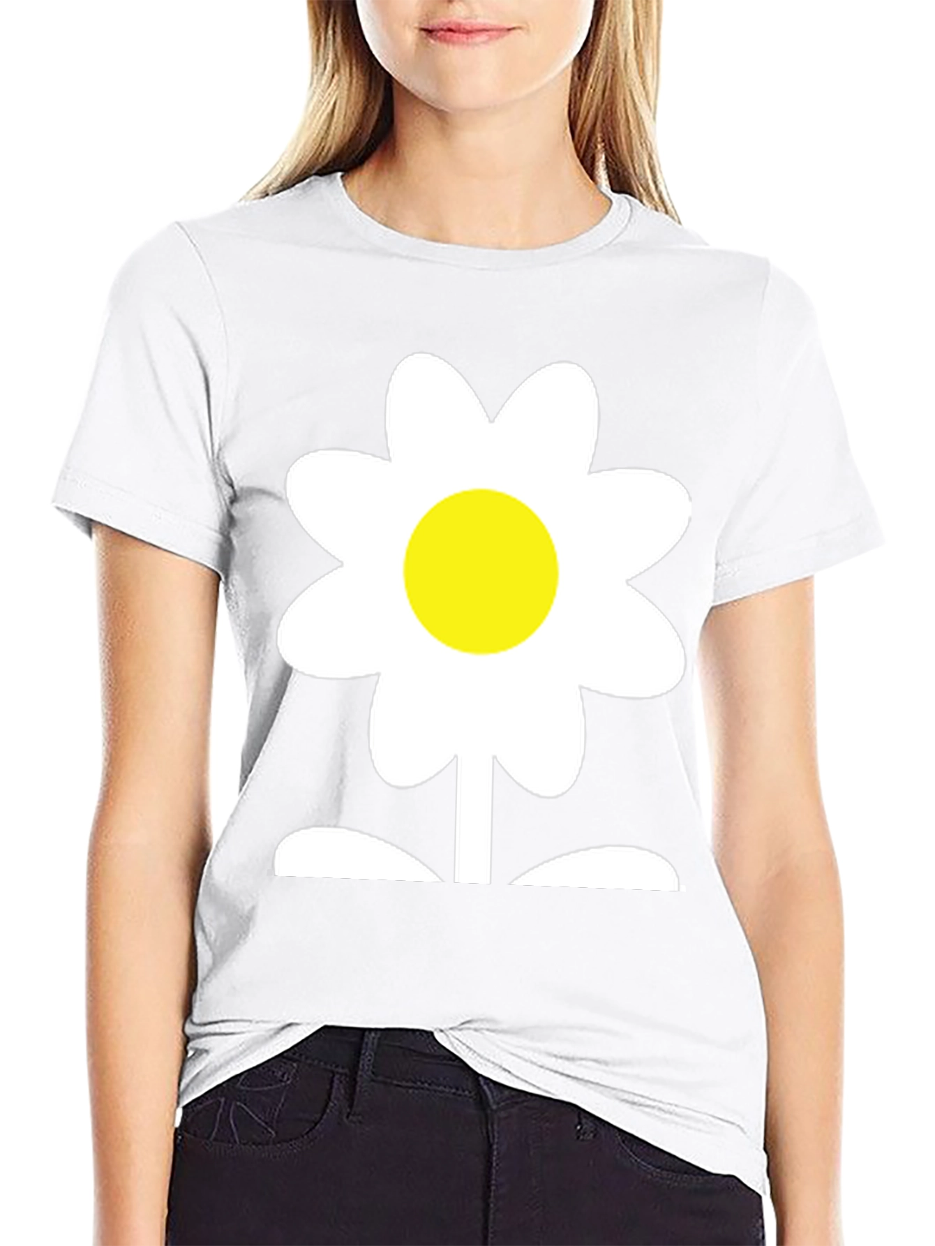 Daisy Flower Graphic Tee - Soft Cotton Blend