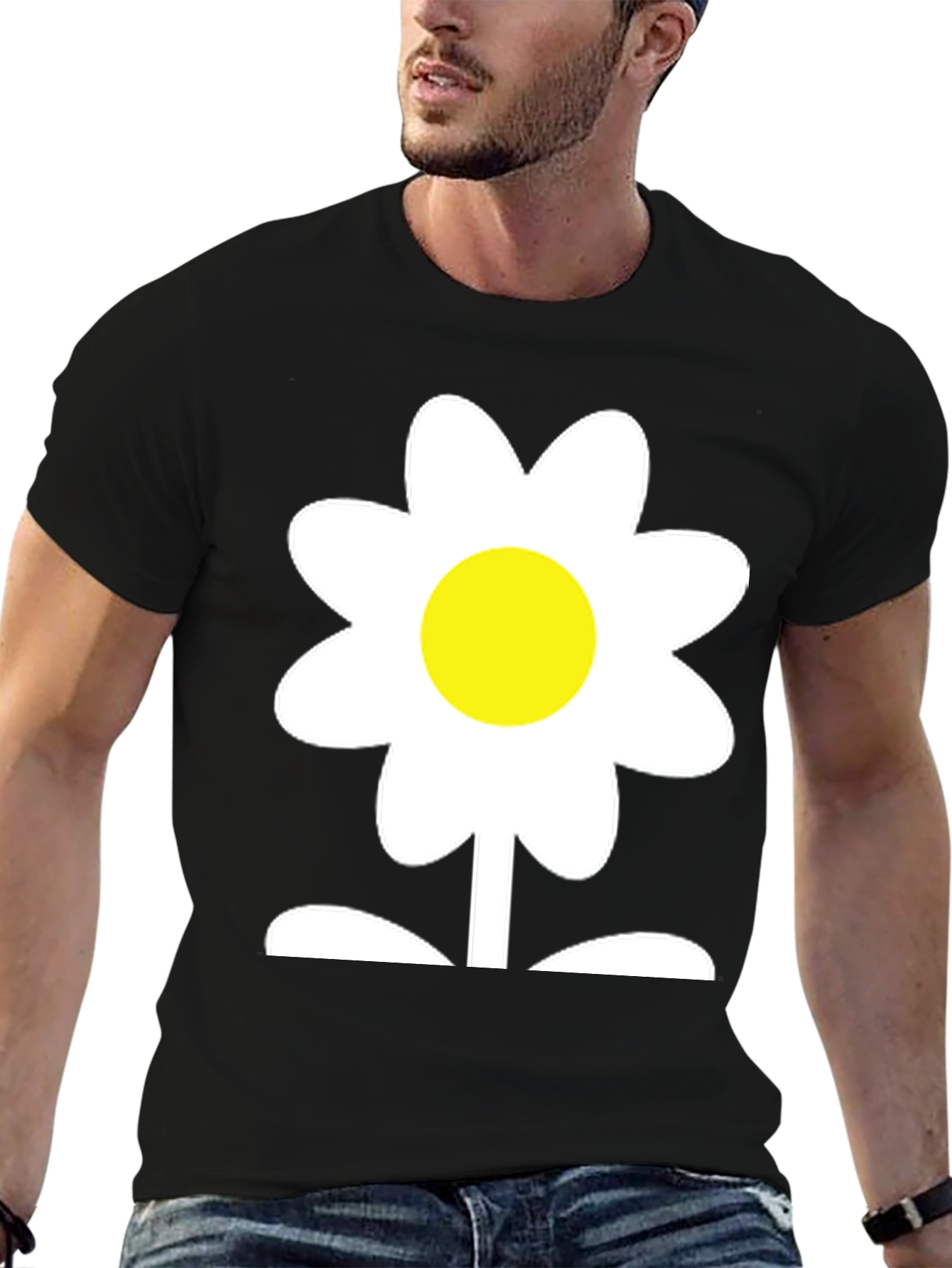 Daisy Flower Graphic Tee - Soft Cotton Blend