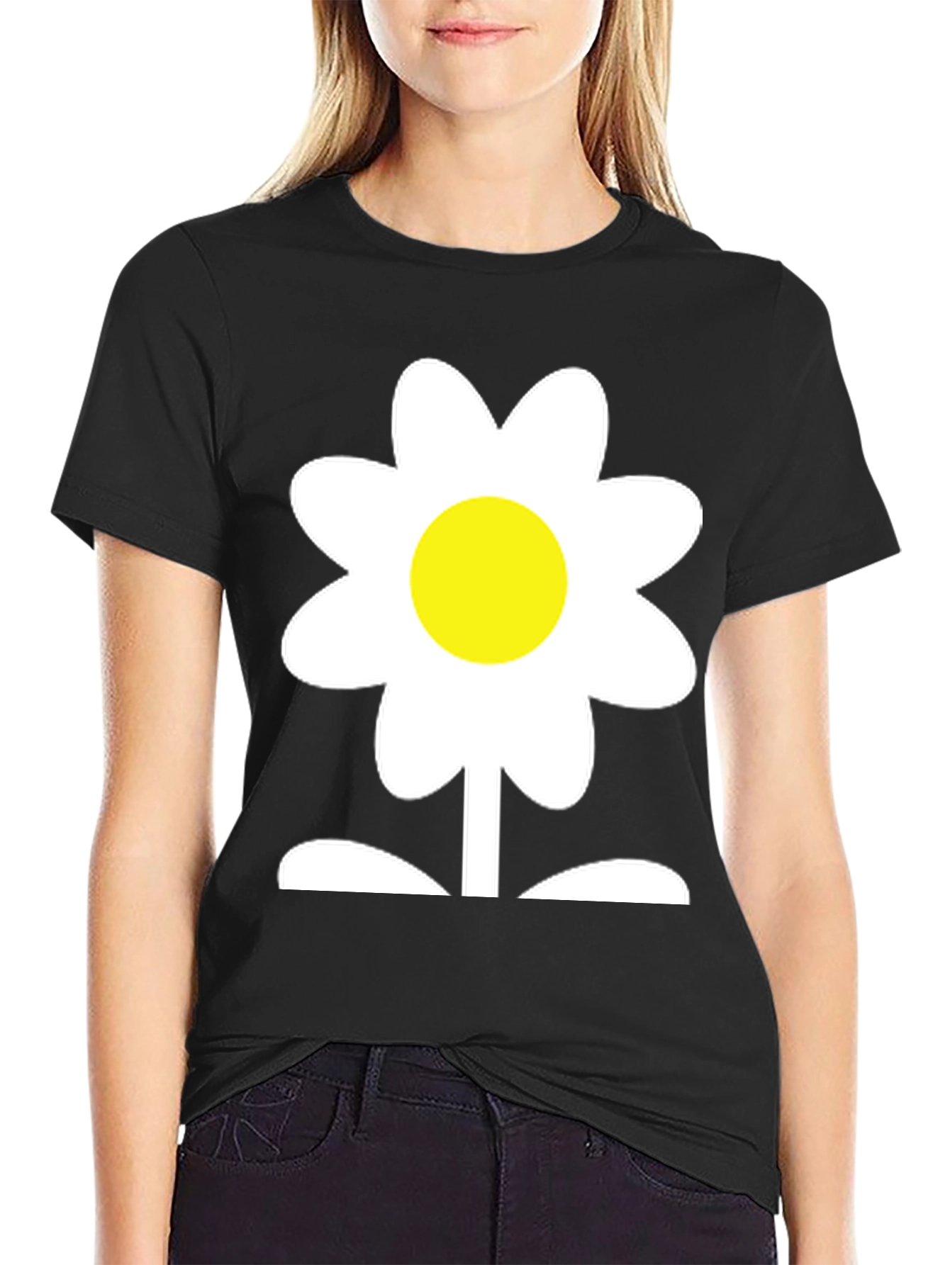 Daisy Flower Graphic Tee - Soft Cotton Blend