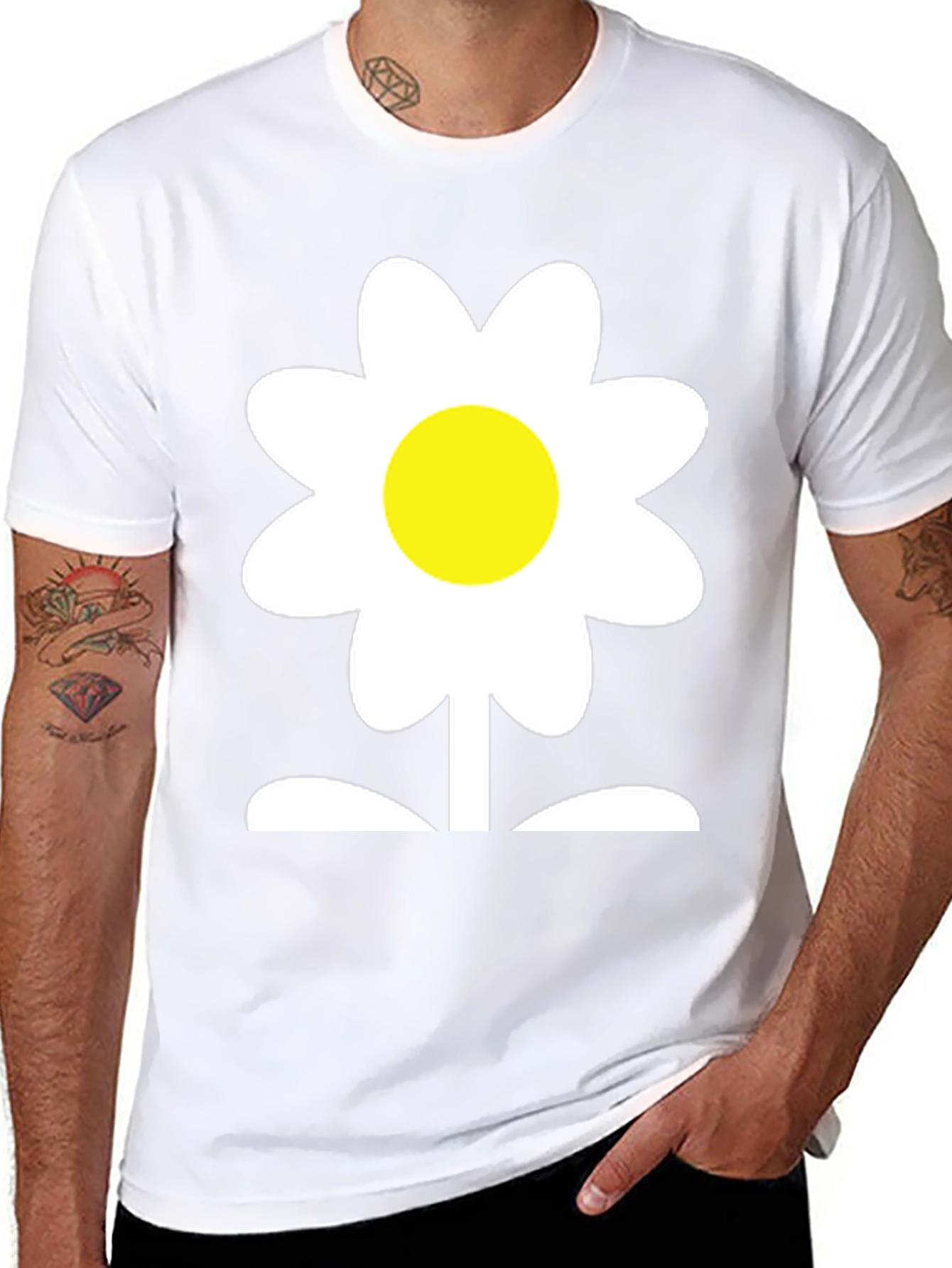Daisy Flower Graphic Tee - Soft Cotton Blend