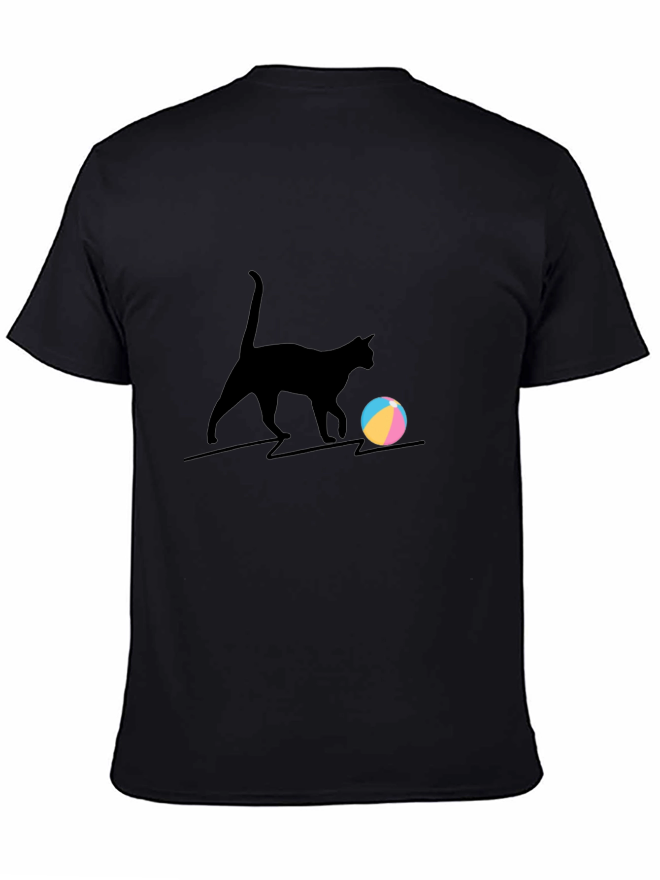 Cat Playing with Ball Graphic Tee