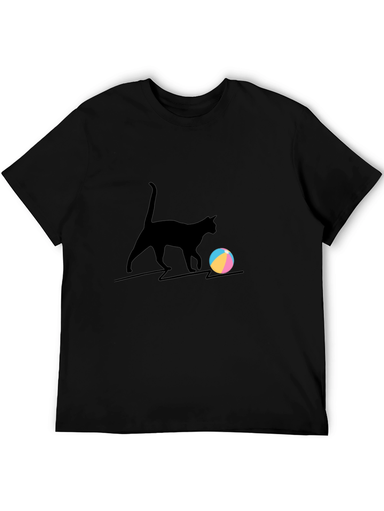 Cat Playing with Ball Graphic Tee