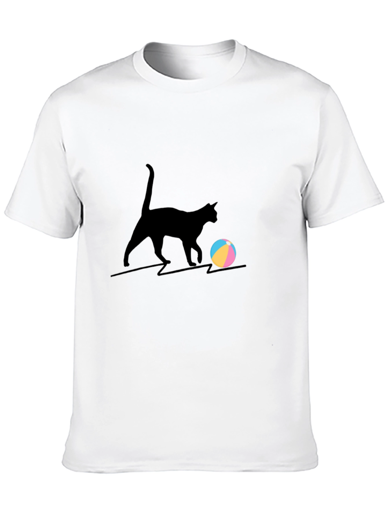 Cat Playing with Ball Graphic Tee