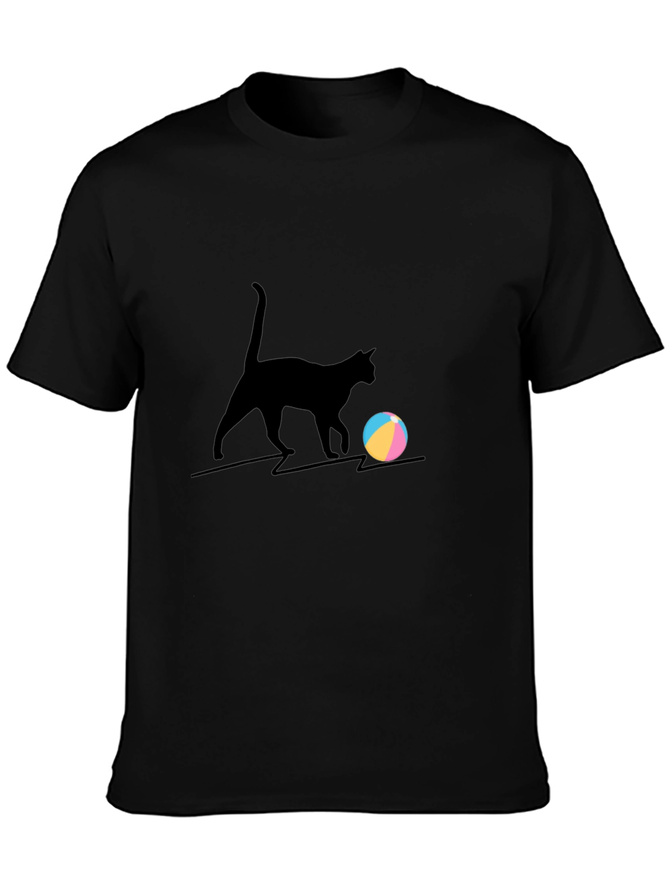 Cat Playing with Ball Graphic Tee