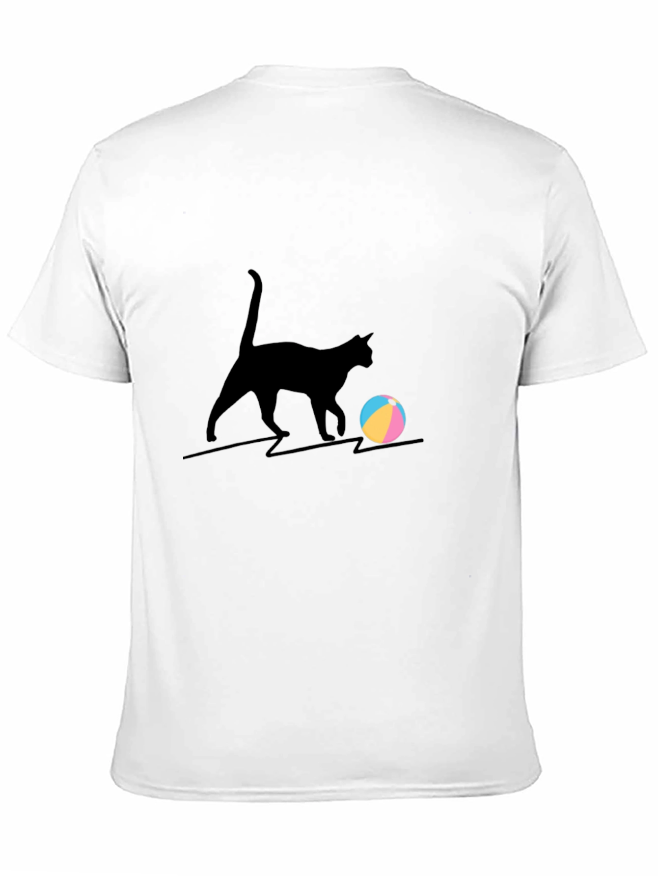 Cat Playing with Ball Graphic Tee