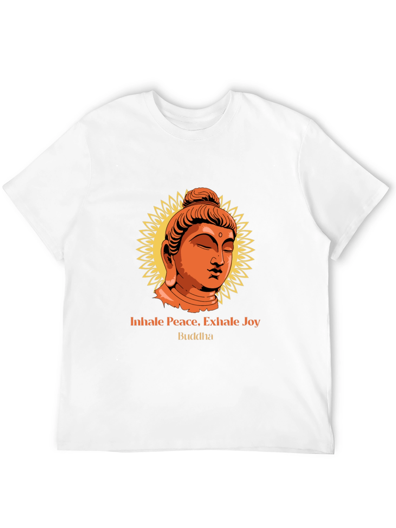 Inhale Peace Buddha Graphic Tee - Black