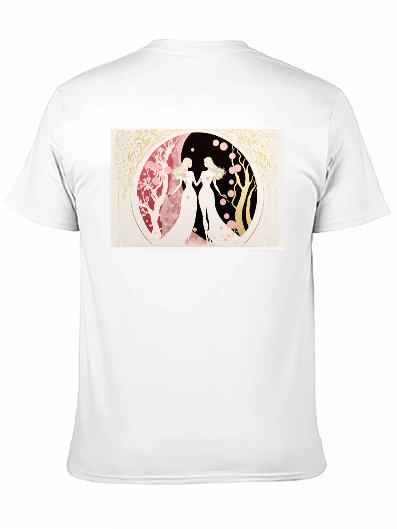 Yin Yang Twin Women Black T-Shirt
