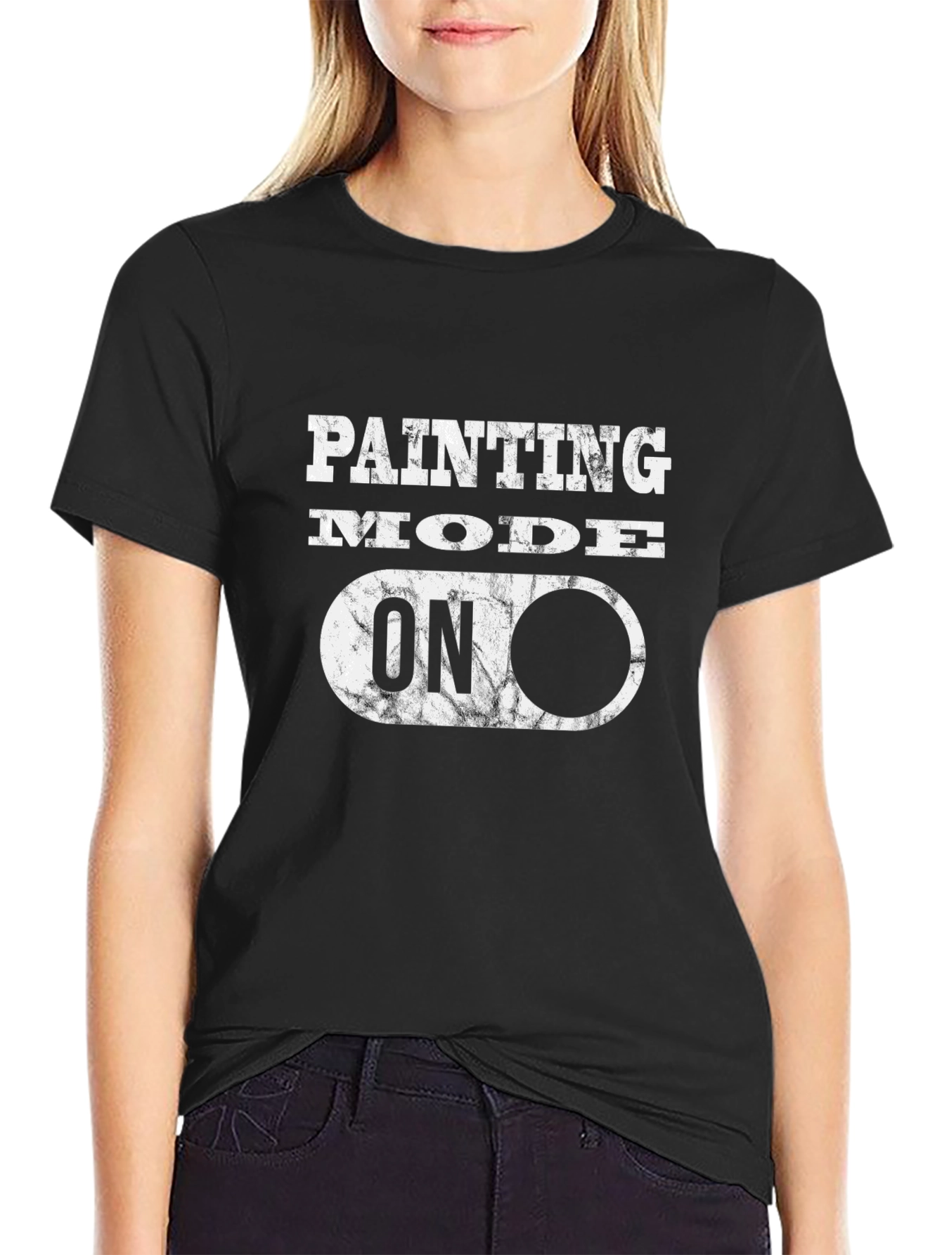 Painting Mode On Black T-Shirt