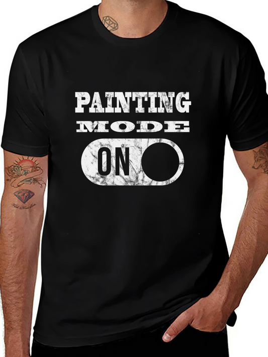 Painting Mode On Black T-Shirt
