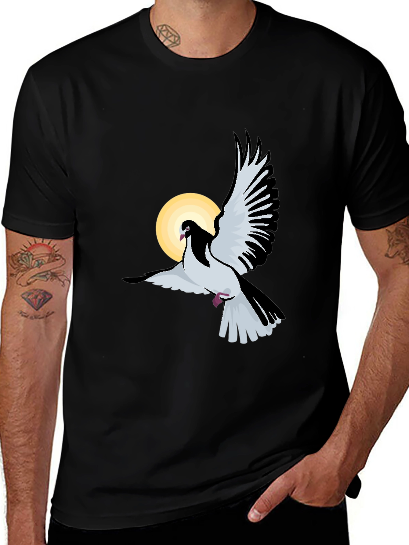 Dove Graphic Black T-Shirt