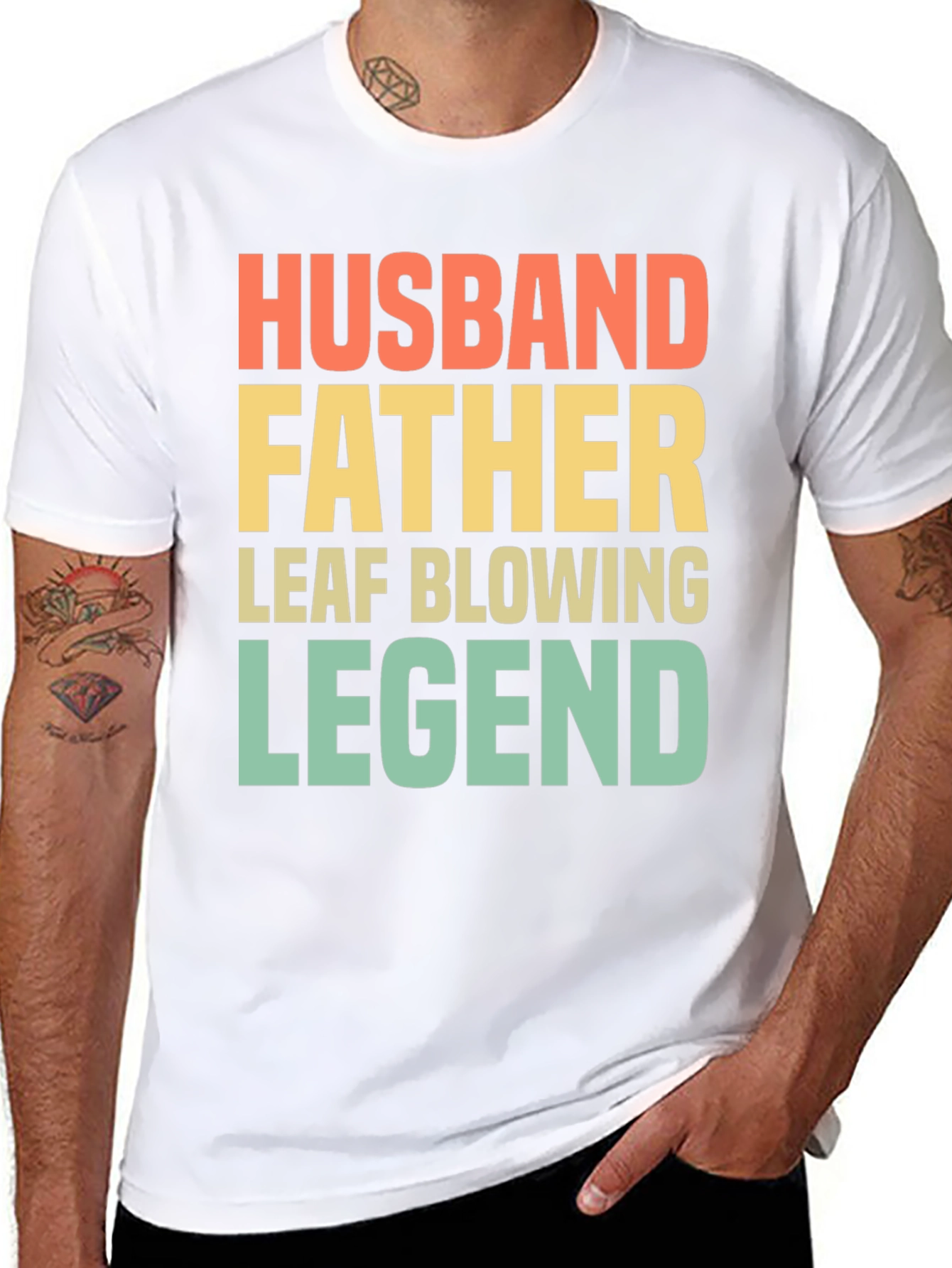 Husband Father Leaf Blowing Legend T-Shirt