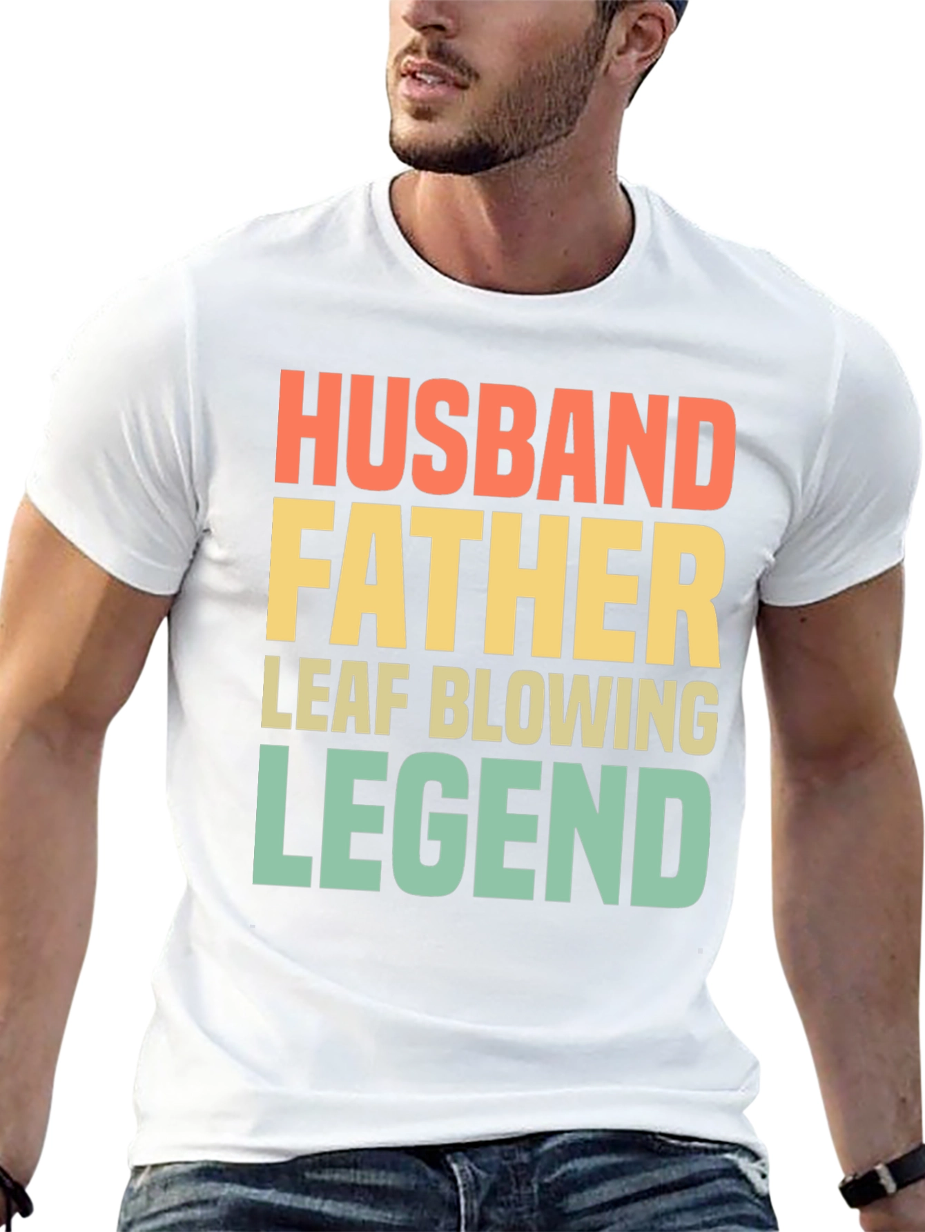 Husband Father Leaf Blowing Legend T-Shirt