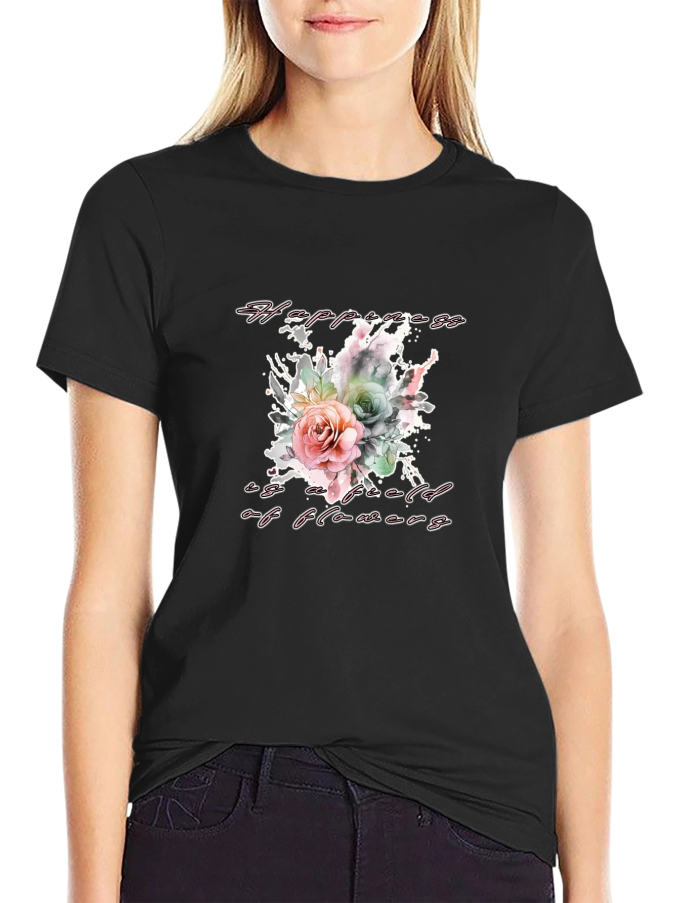 Floral Happiness T-Shirt - Stylish & Comfortable