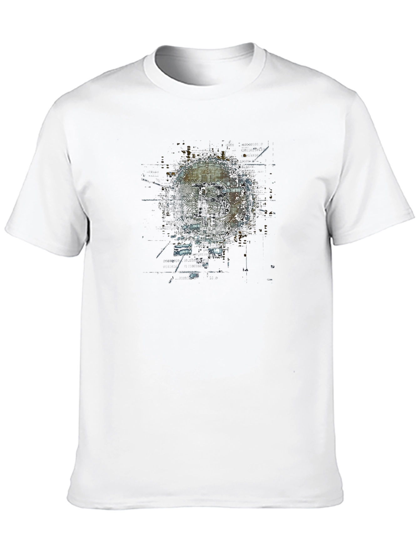 Bitcoin Graphic Print Black T-Shirt