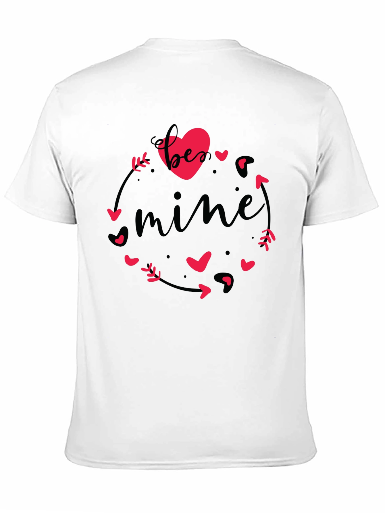 Be Mine Black Graphic Tee - Valentines Day