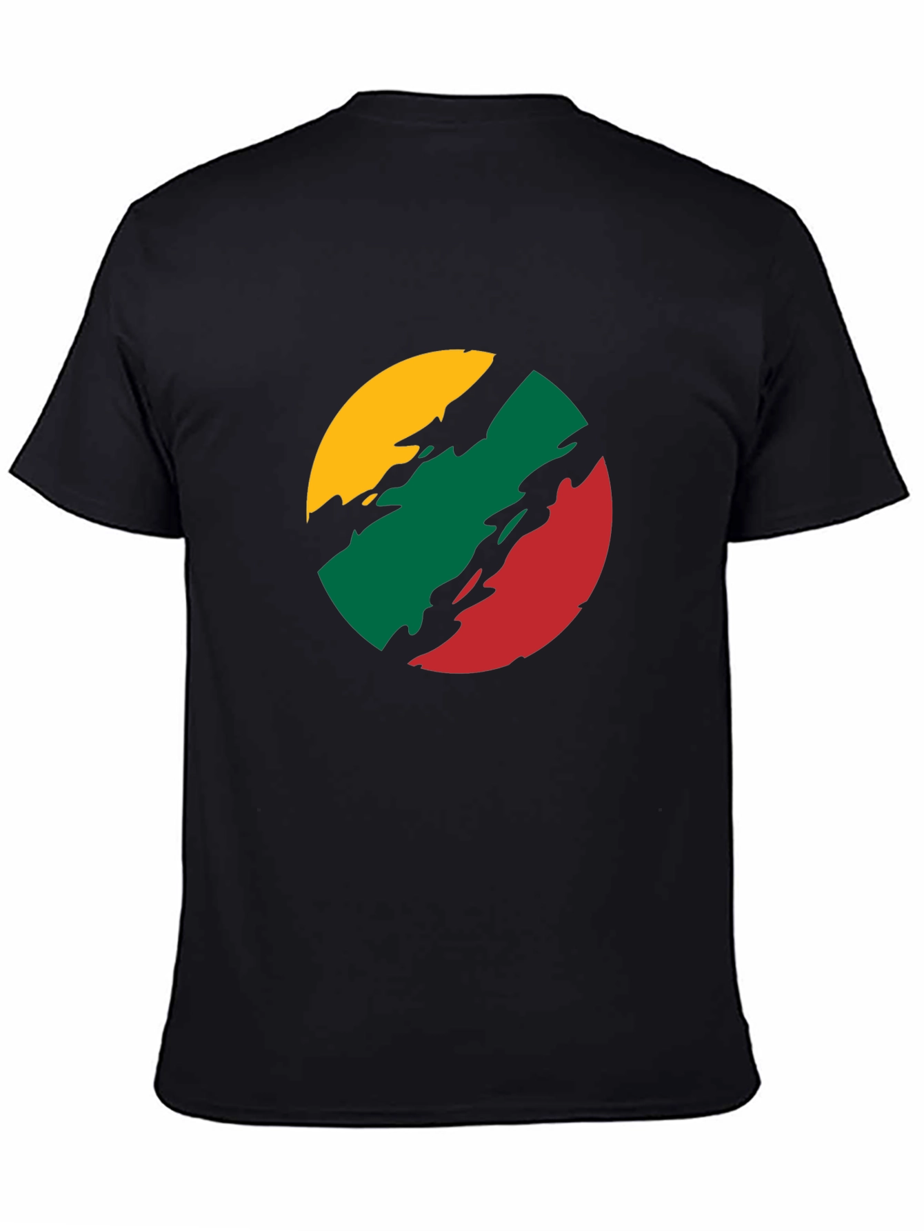 Lithuanian Flag T-Shirt - Black Crew Neck Tee