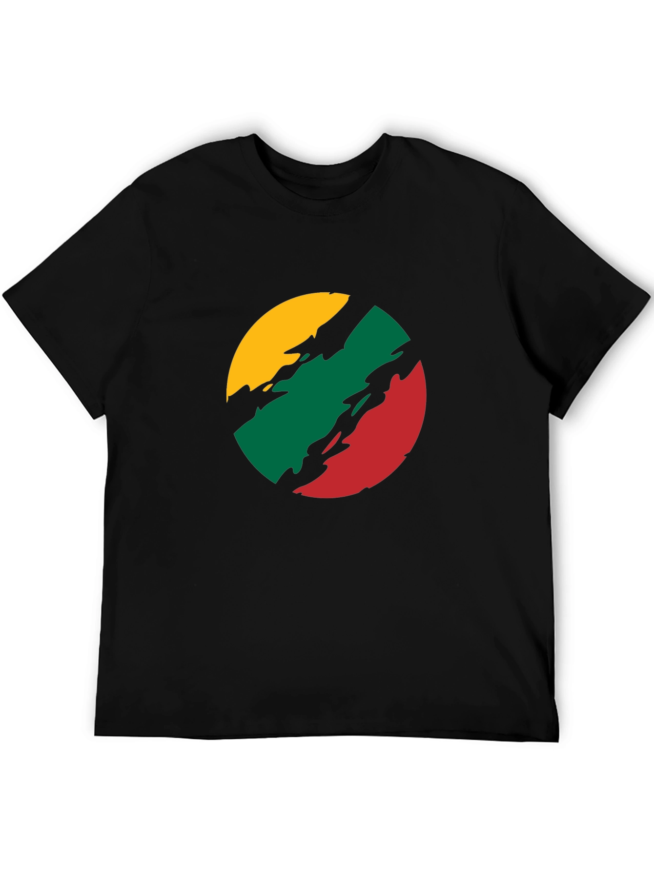 Lithuanian Flag T-Shirt - Black Crew Neck Tee