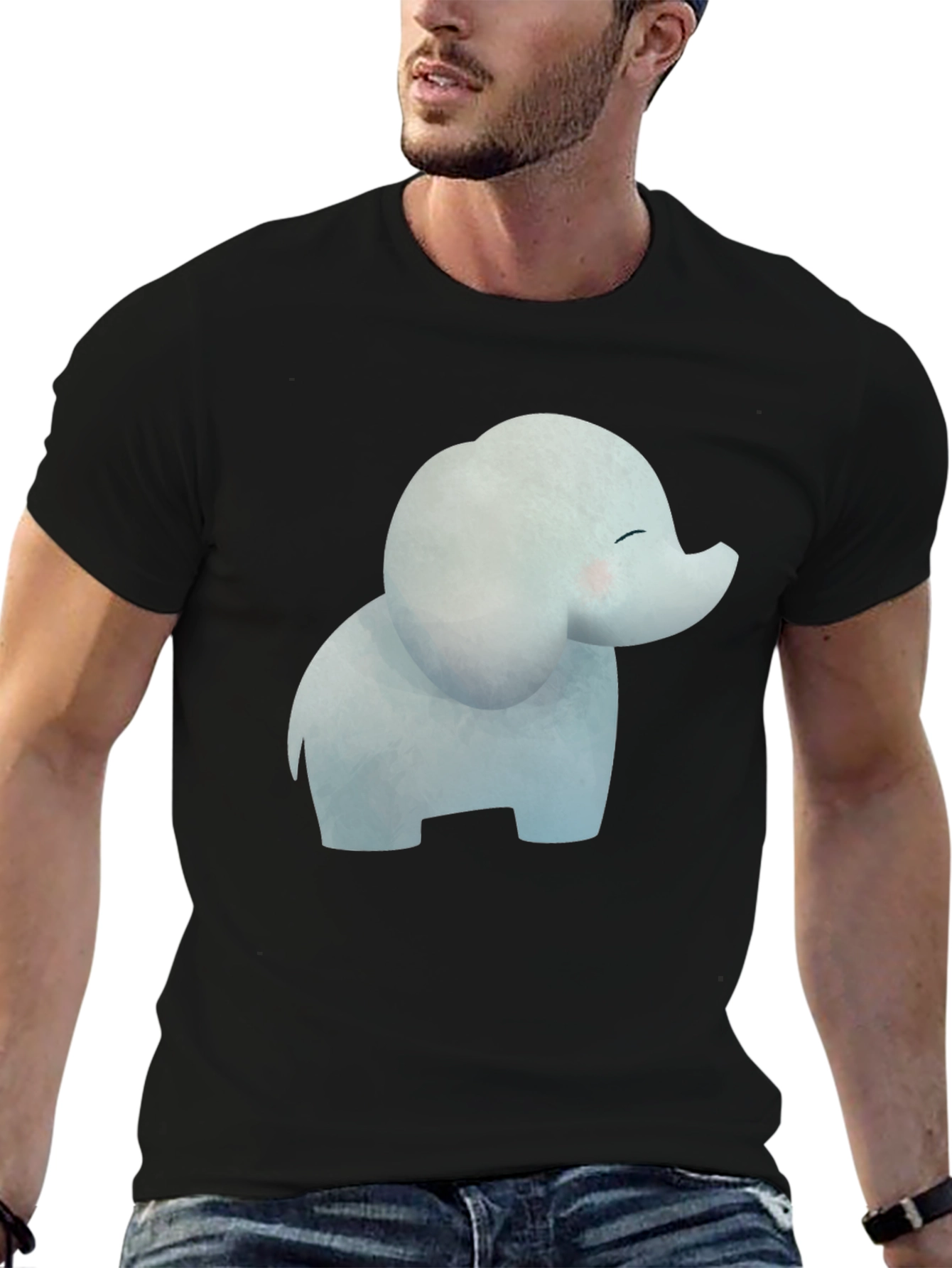 Cute Elephant Graphic T-Shirt - Stylish Casual Tee