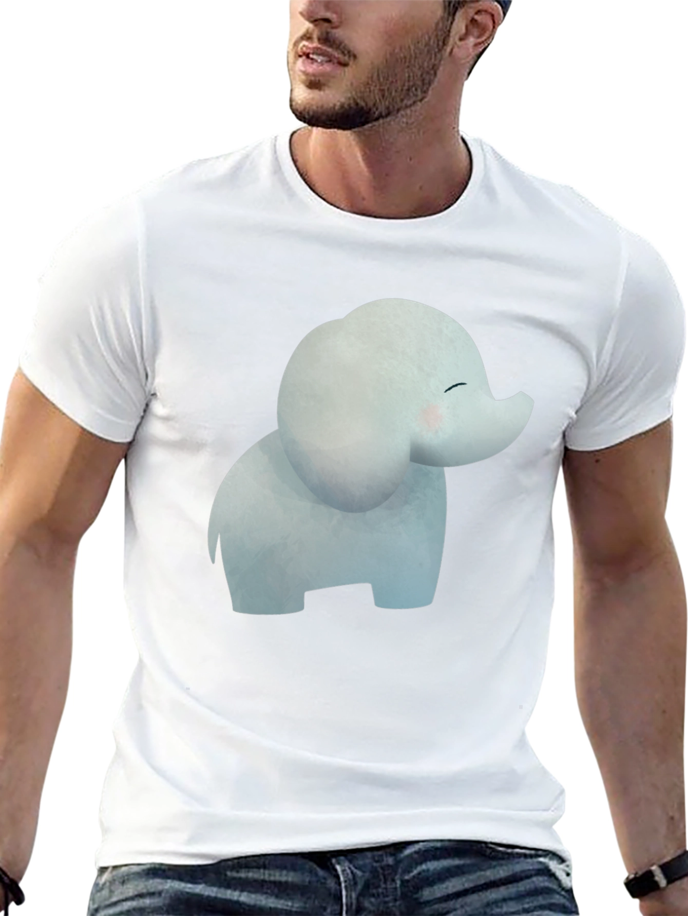 Cute Elephant Graphic T-Shirt - Stylish Casual Tee