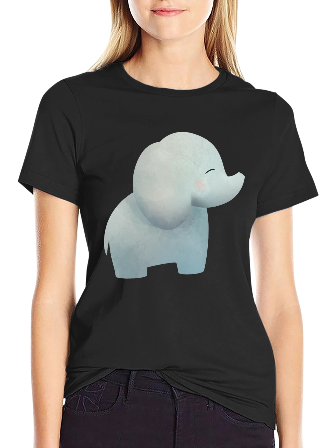 Cute Elephant Graphic T-Shirt - Stylish Casual Tee