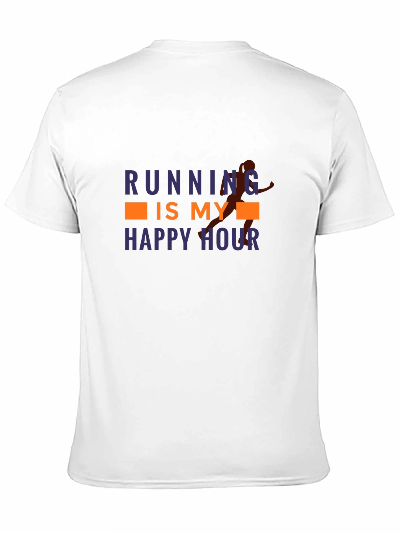 Running is My Happy Hour Black Graphic Tee