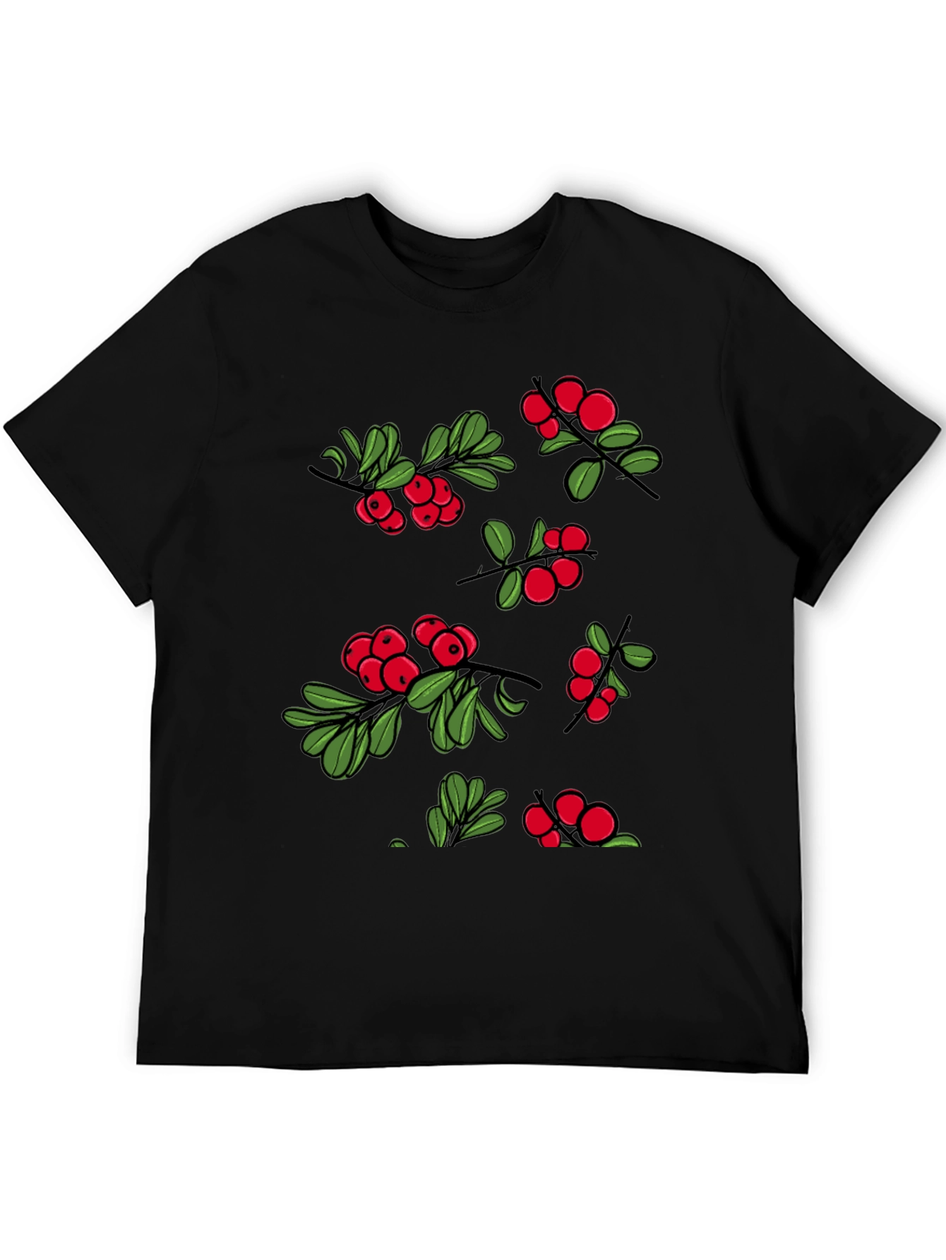 Berry Design Black T-Shirt