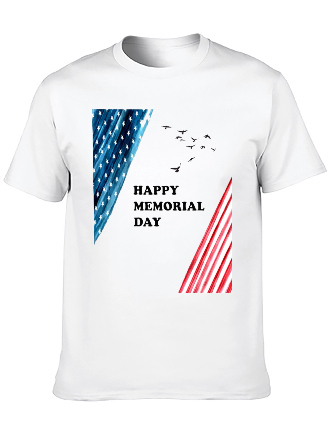 Memorial Day T-Shirt - Patriotic American Flag Design