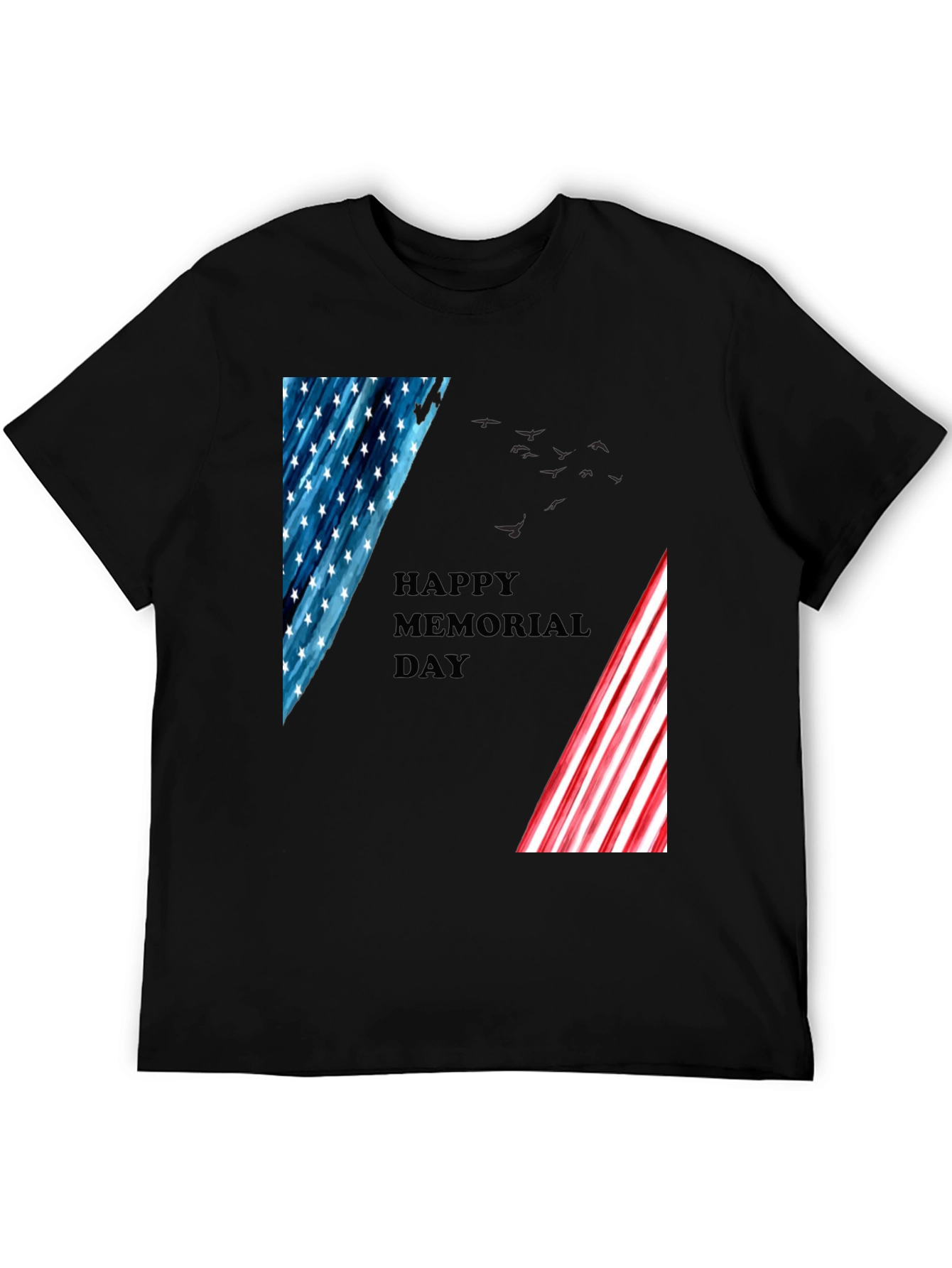 Memorial Day T-Shirt - Patriotic American Flag Design