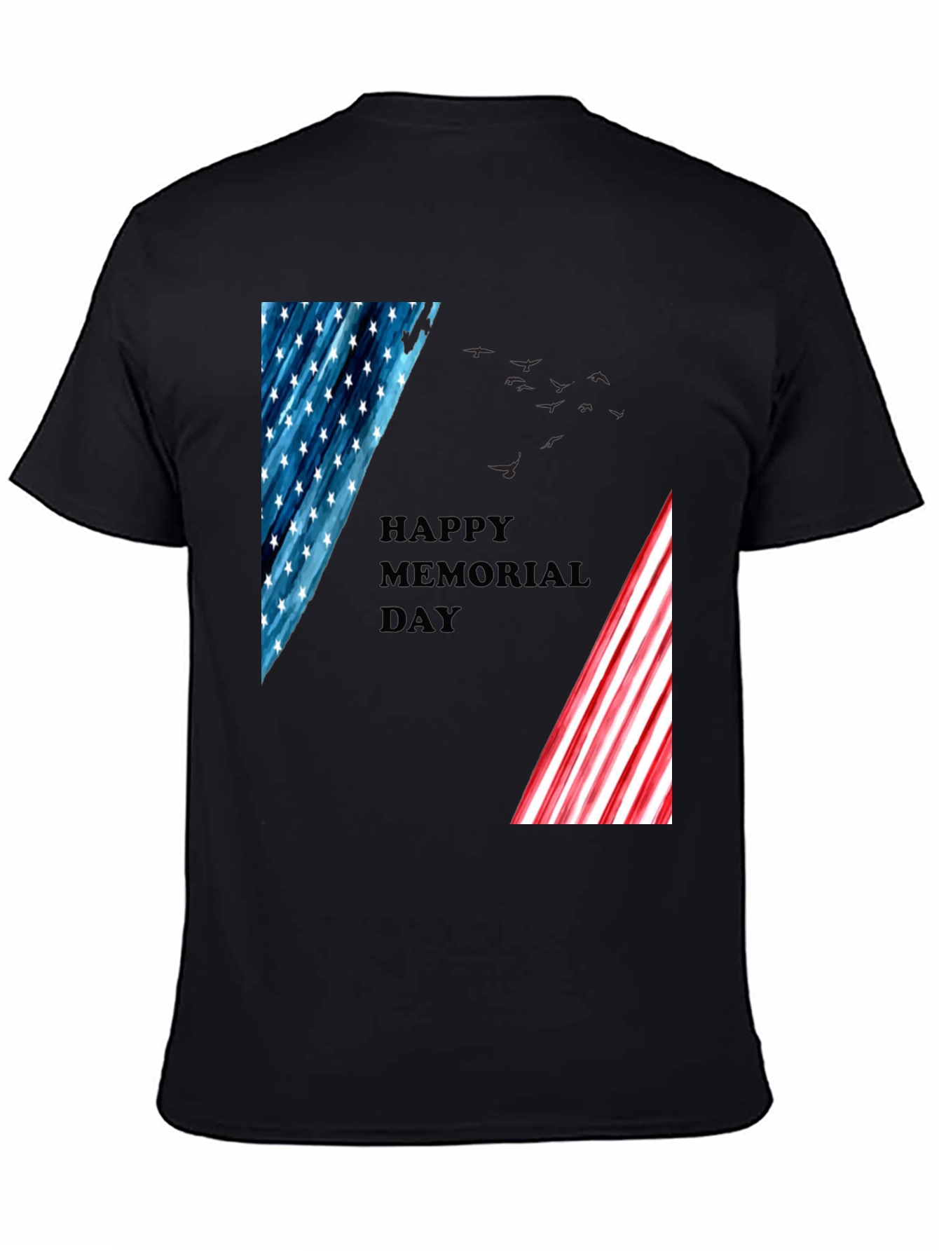 Memorial Day T-Shirt - Patriotic American Flag Design