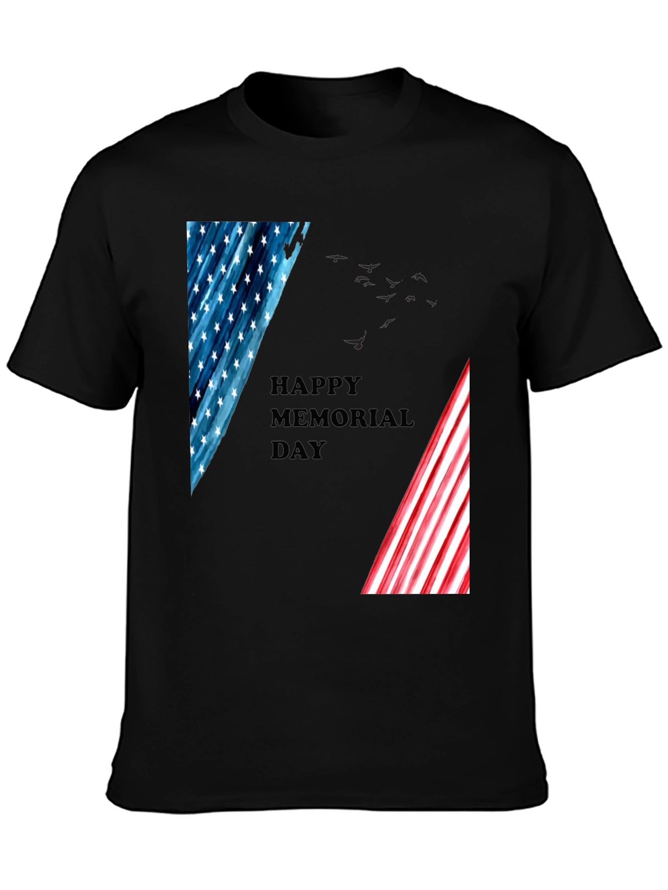 Memorial Day T-Shirt - Patriotic American Flag Design