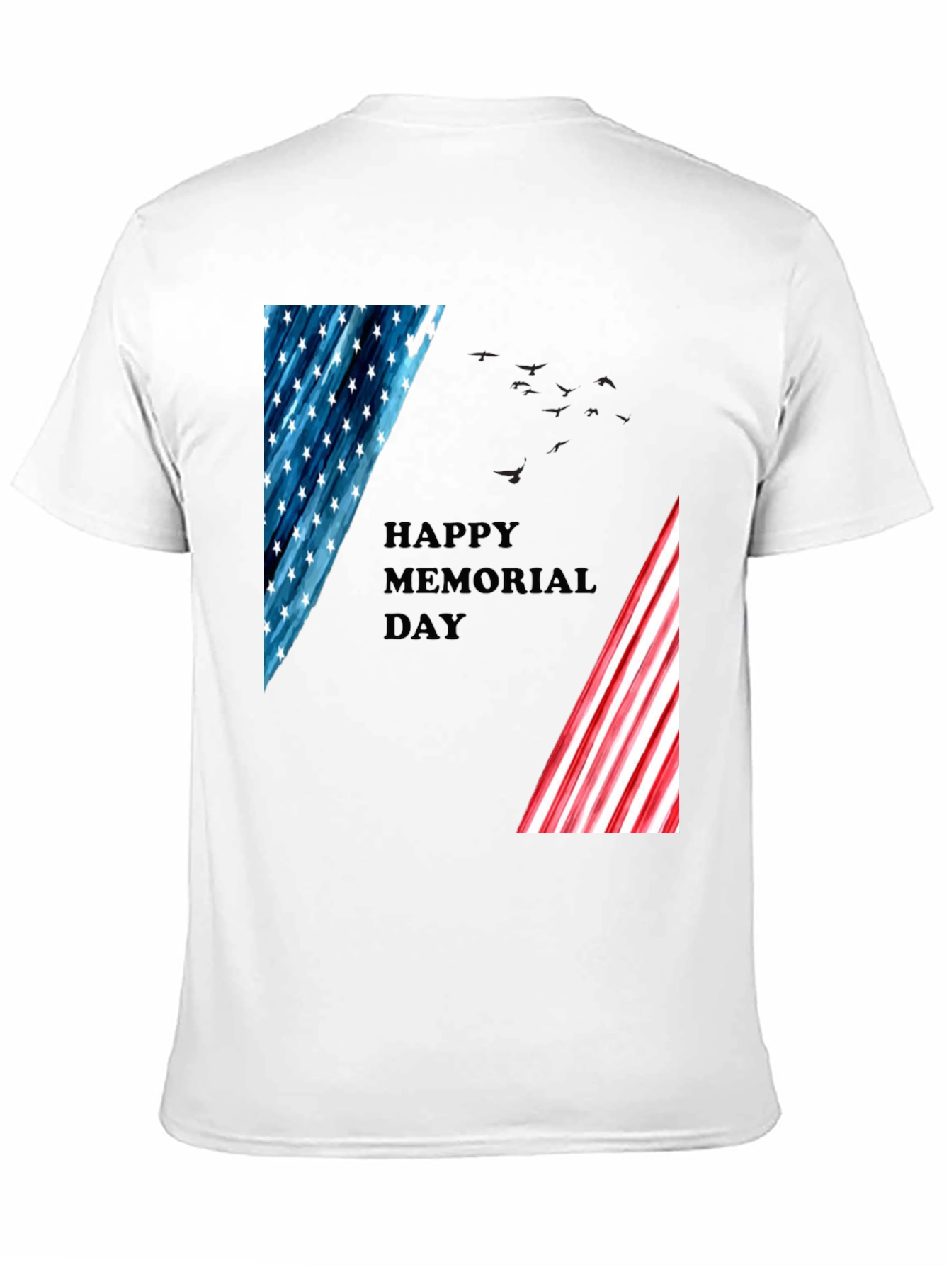 Memorial Day T-Shirt - Patriotic American Flag Design