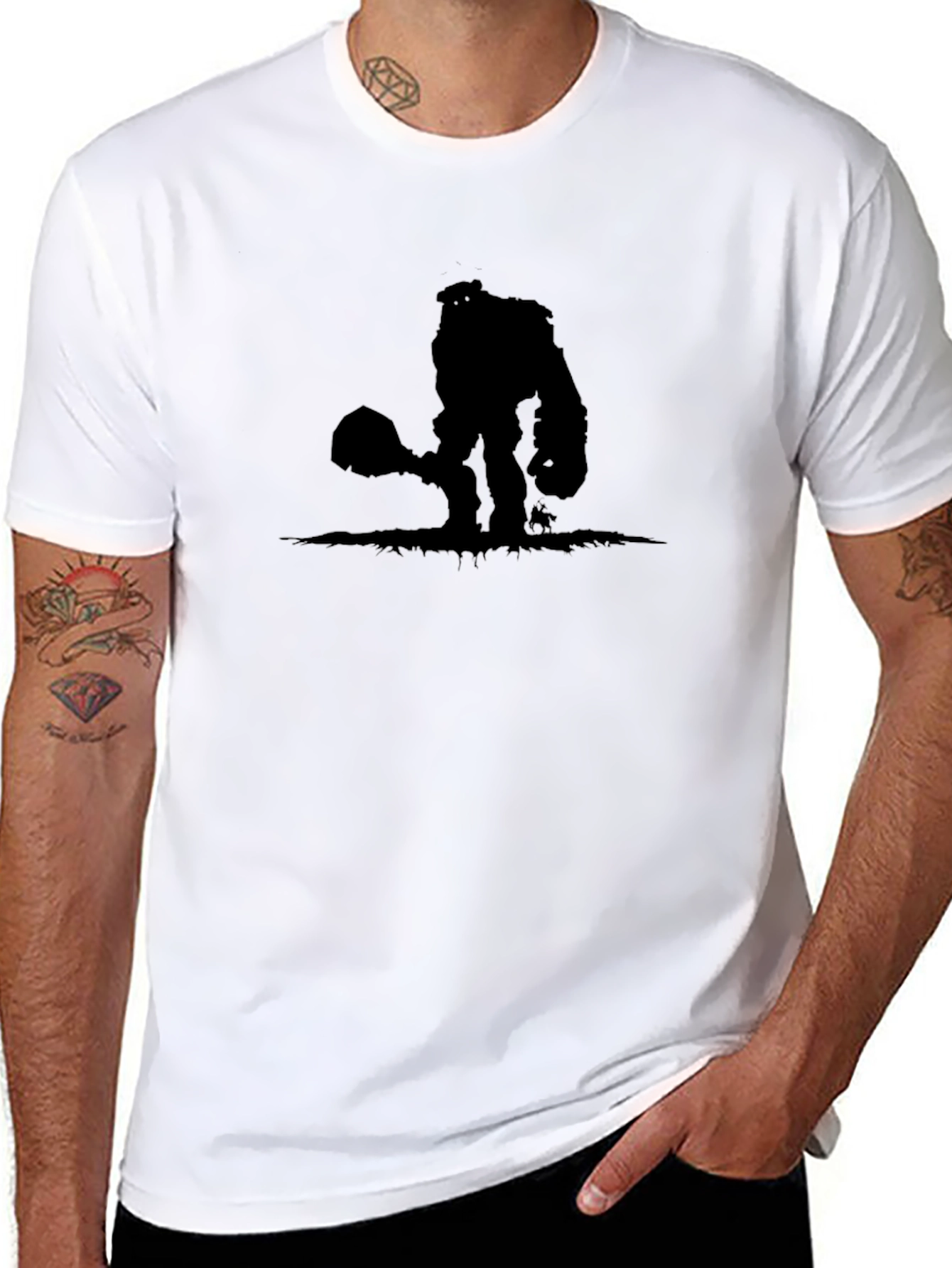 Silhouette Monster Graphic Black T-Shirt