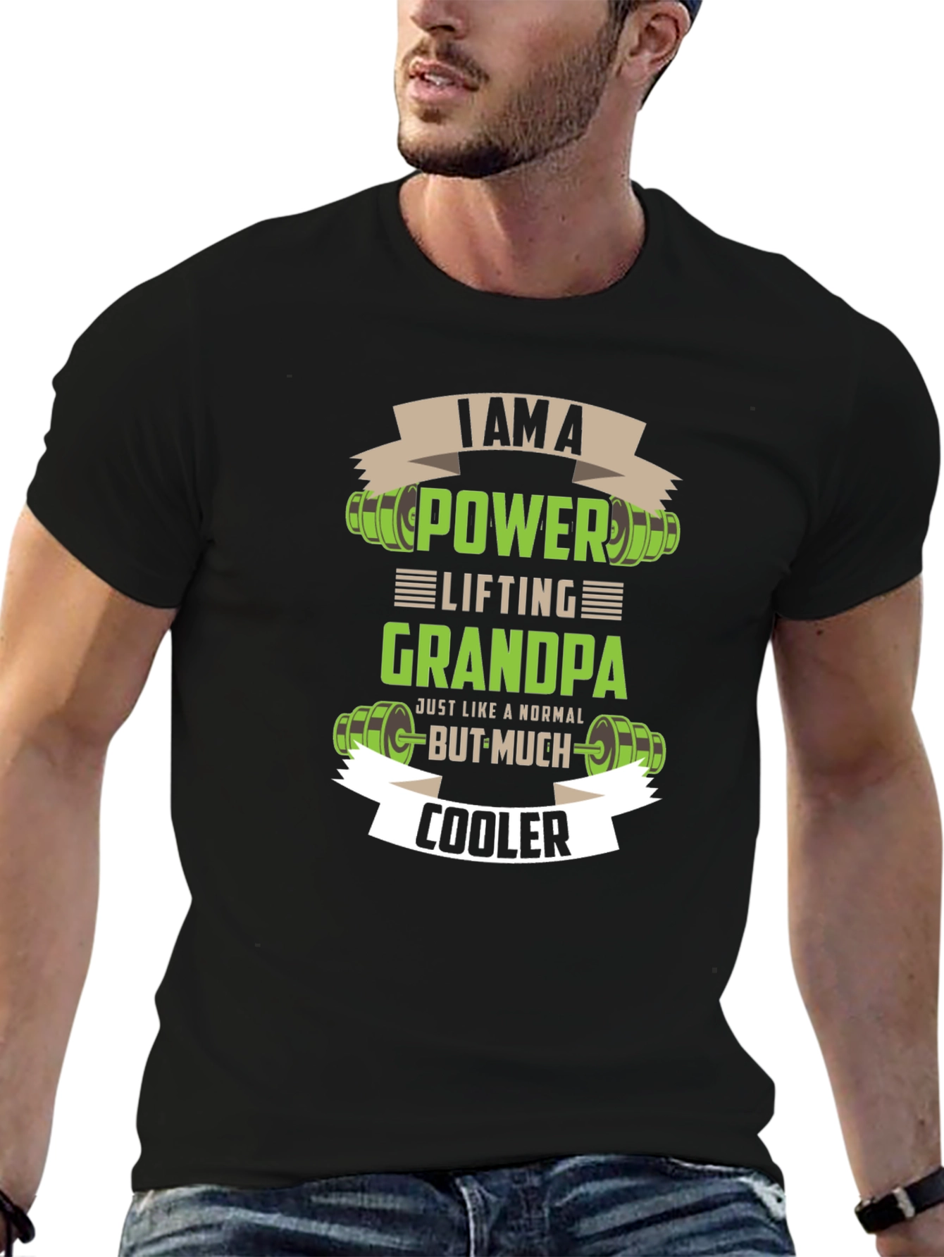 Power Lifting Grandpa T-Shirt