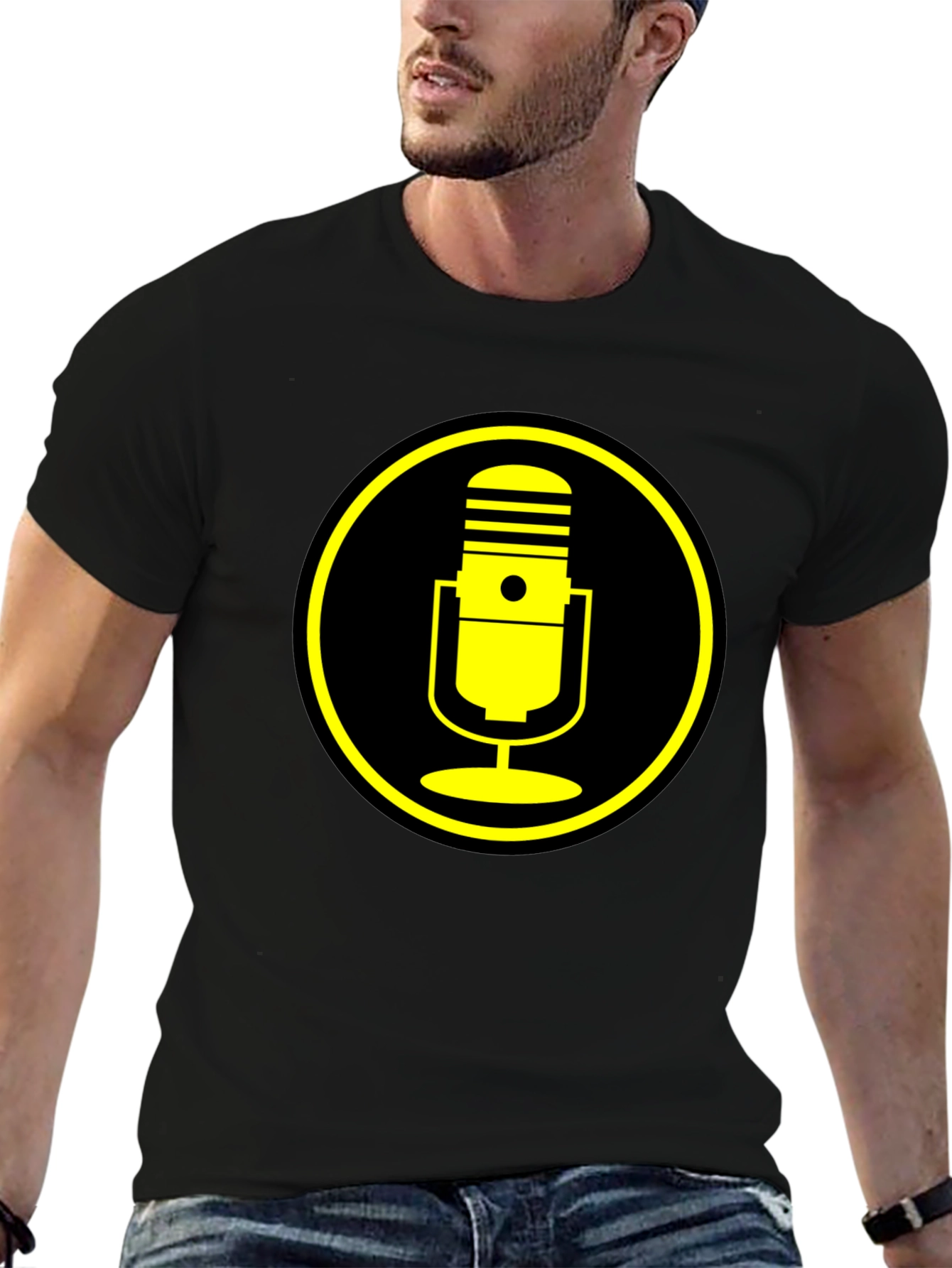 Retro Microphone Graphic T-Shirt