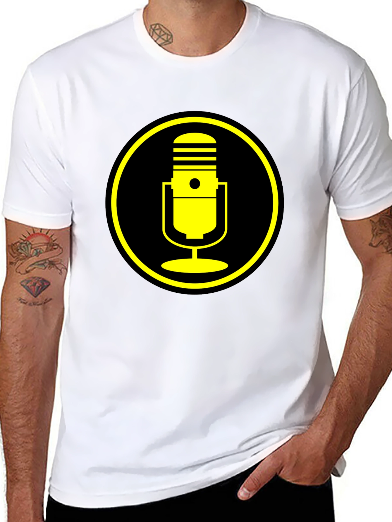 Retro Microphone Graphic T-Shirt