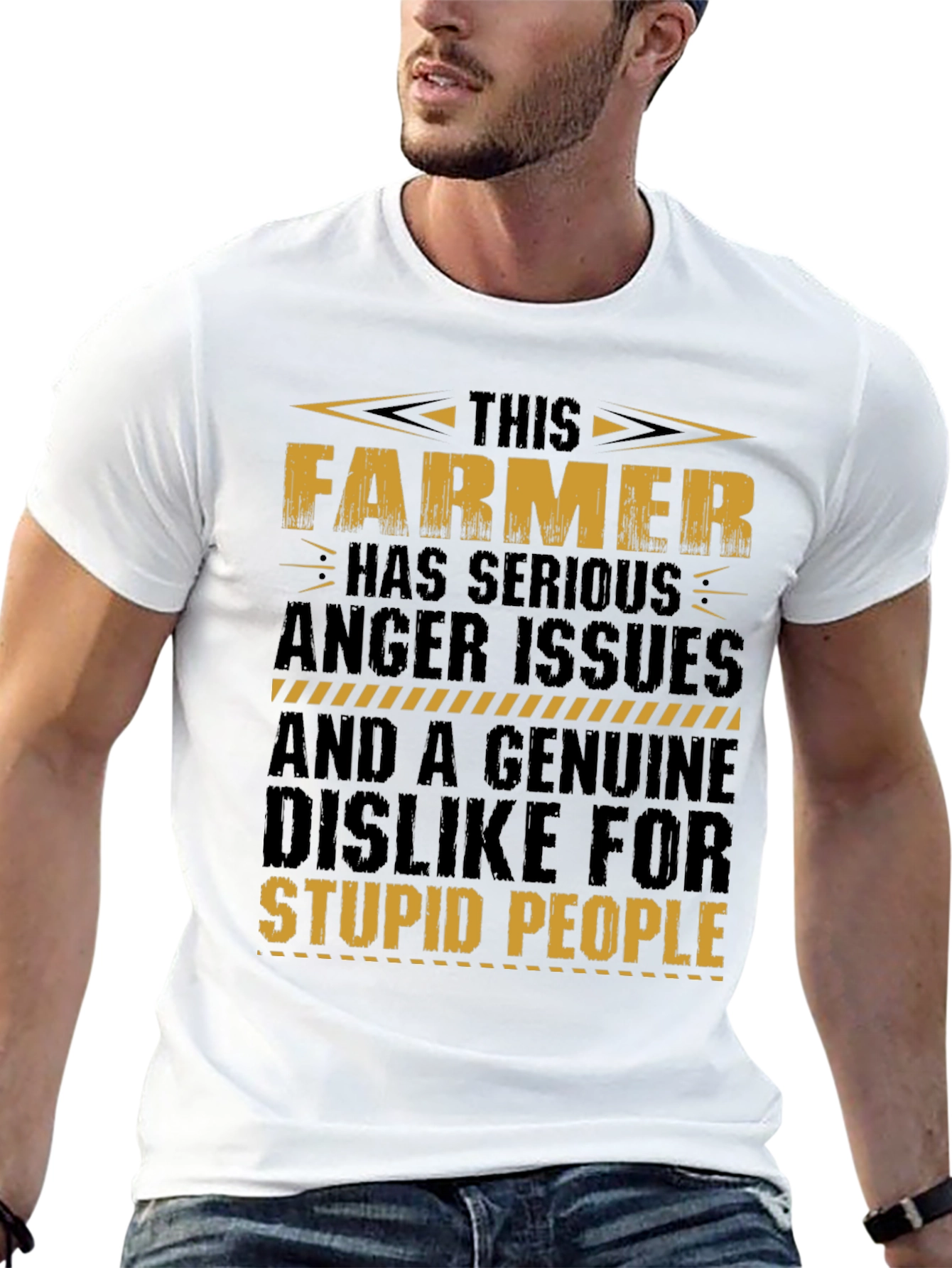 Funny Farmer T-Shirt - Serious Anger Issues Tee