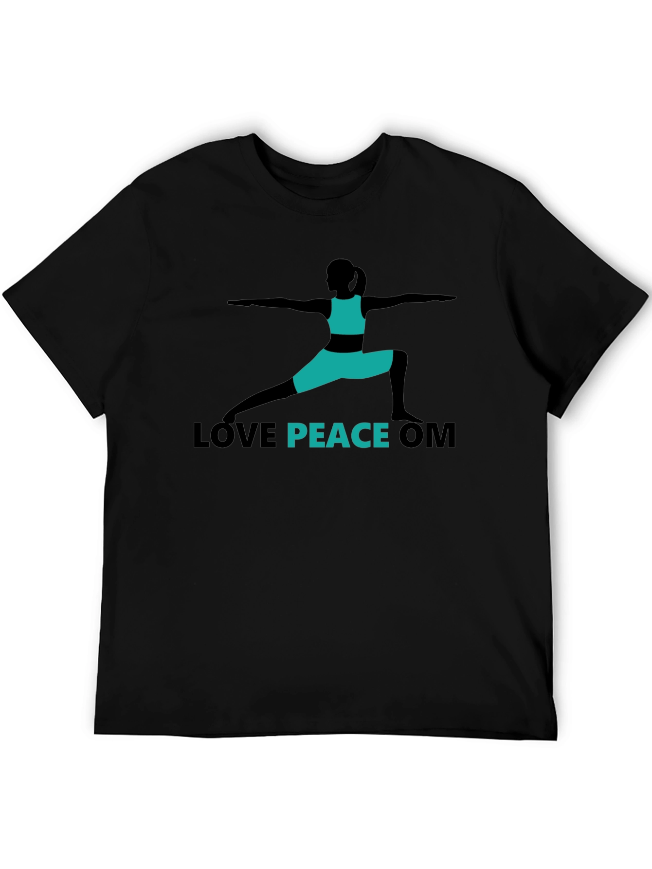Love Peace Om Yoga T-Shirt - Black