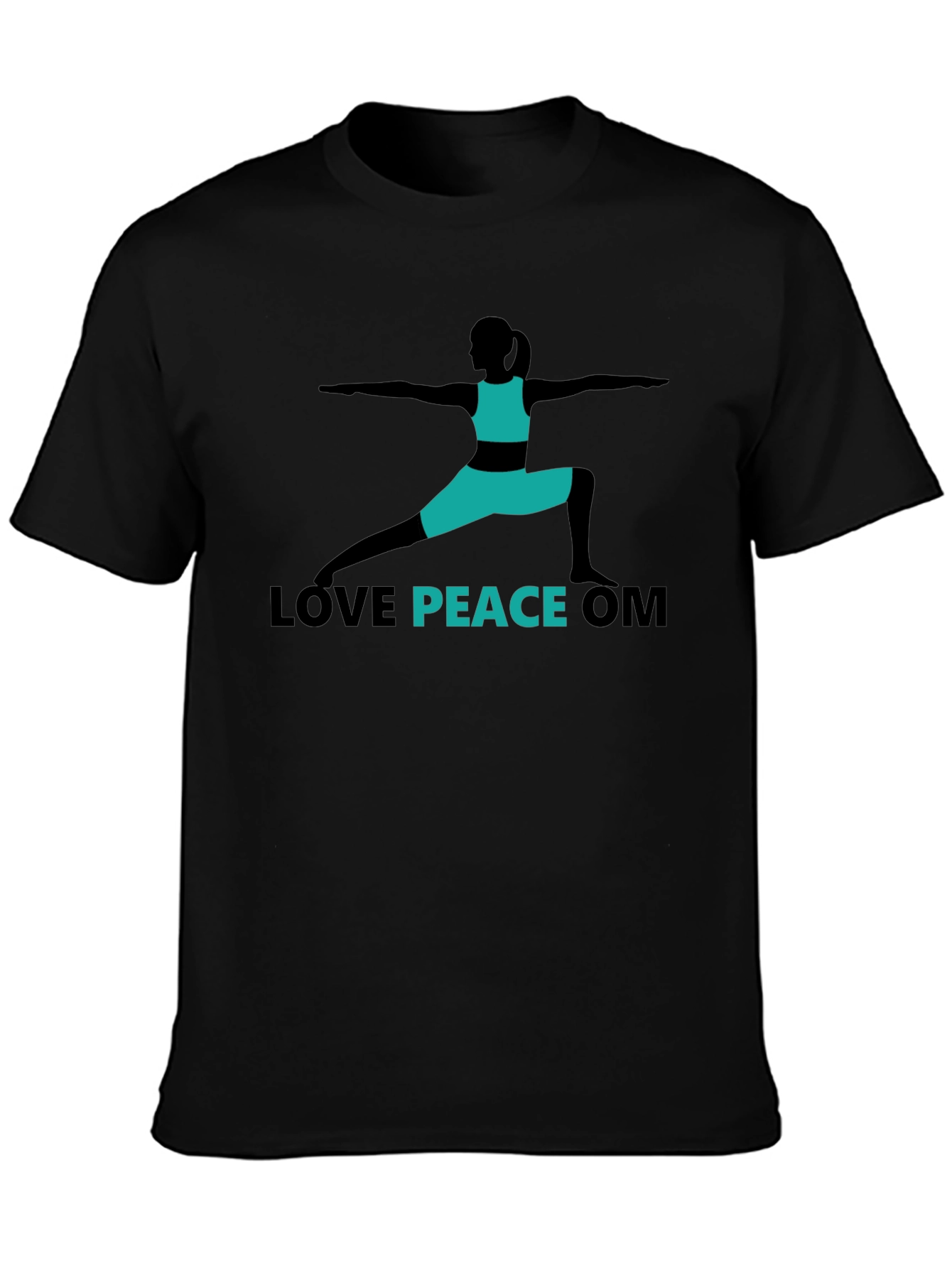 Love Peace Om Yoga T-Shirt - Black