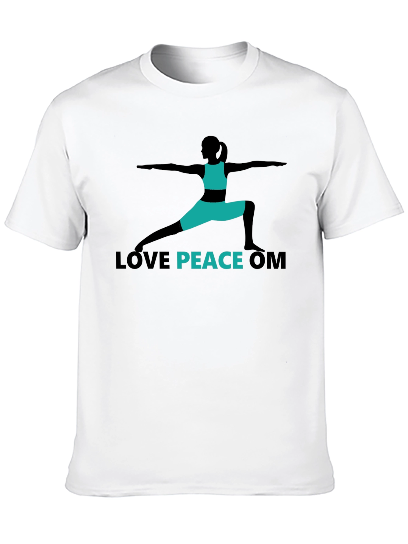 Love Peace Om Yoga T-Shirt - Black
