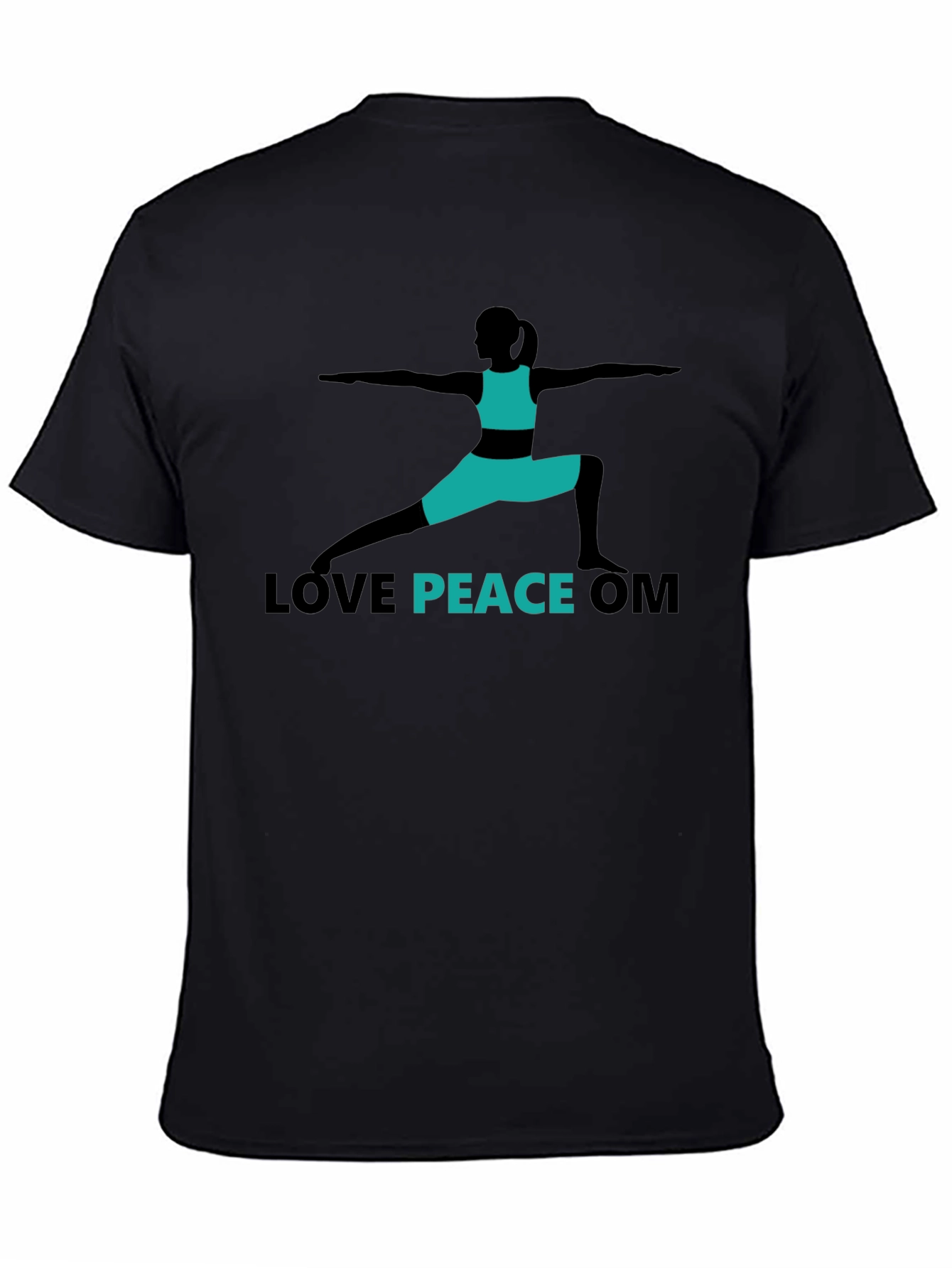 Love Peace Om Yoga T-Shirt - Black